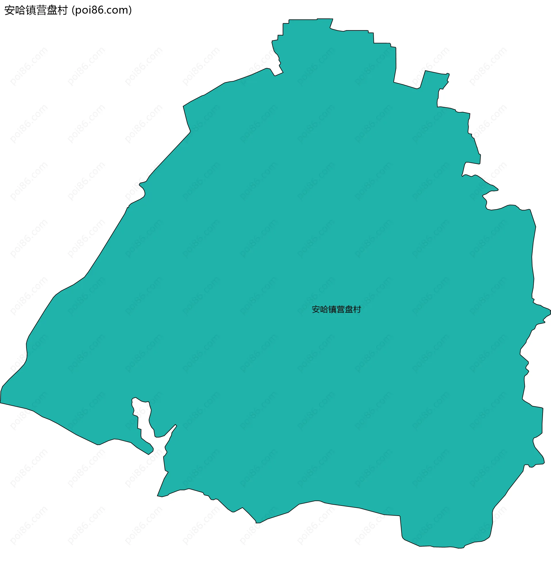 安哈镇营盘村边界地图