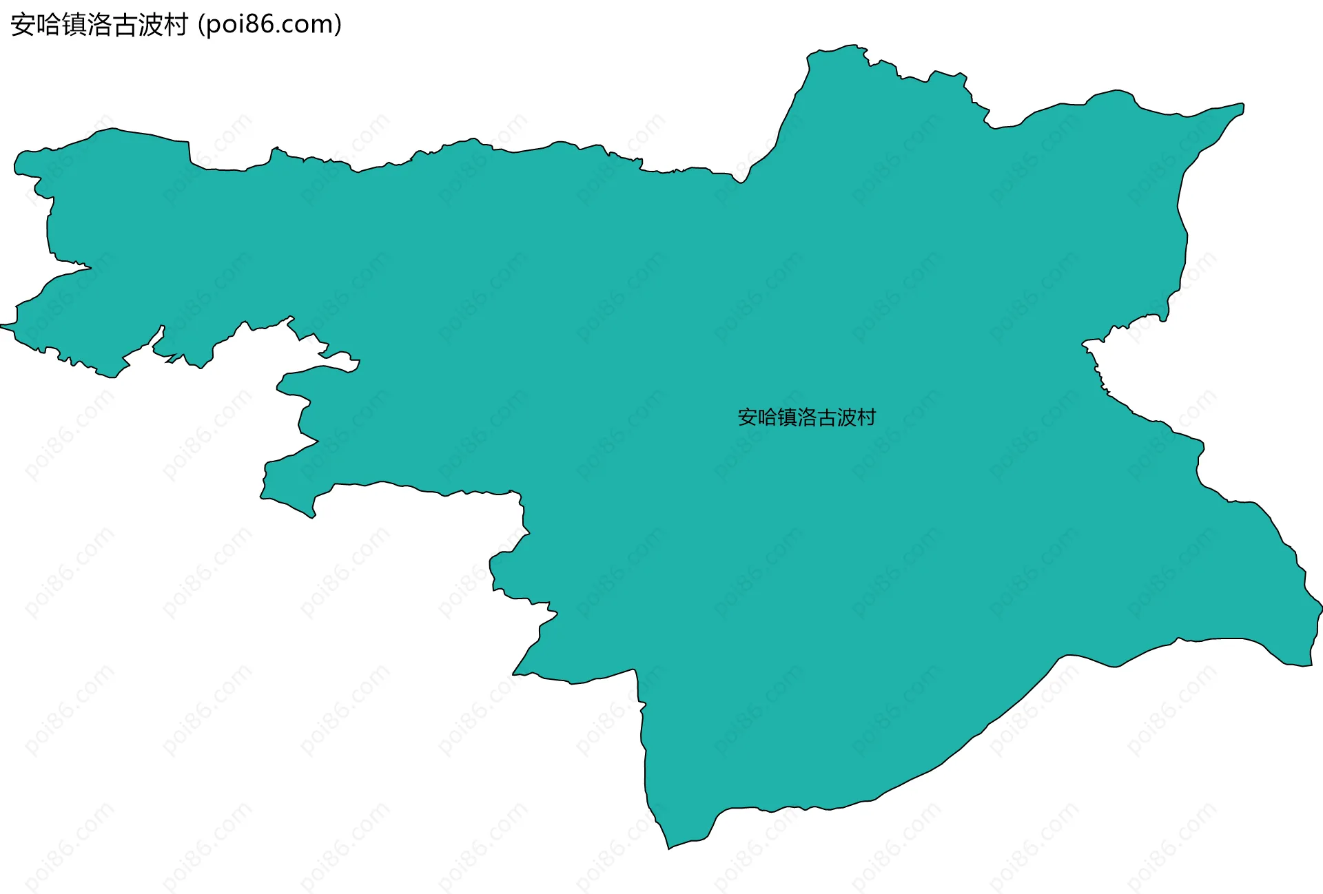 安哈镇洛古波村边界地图