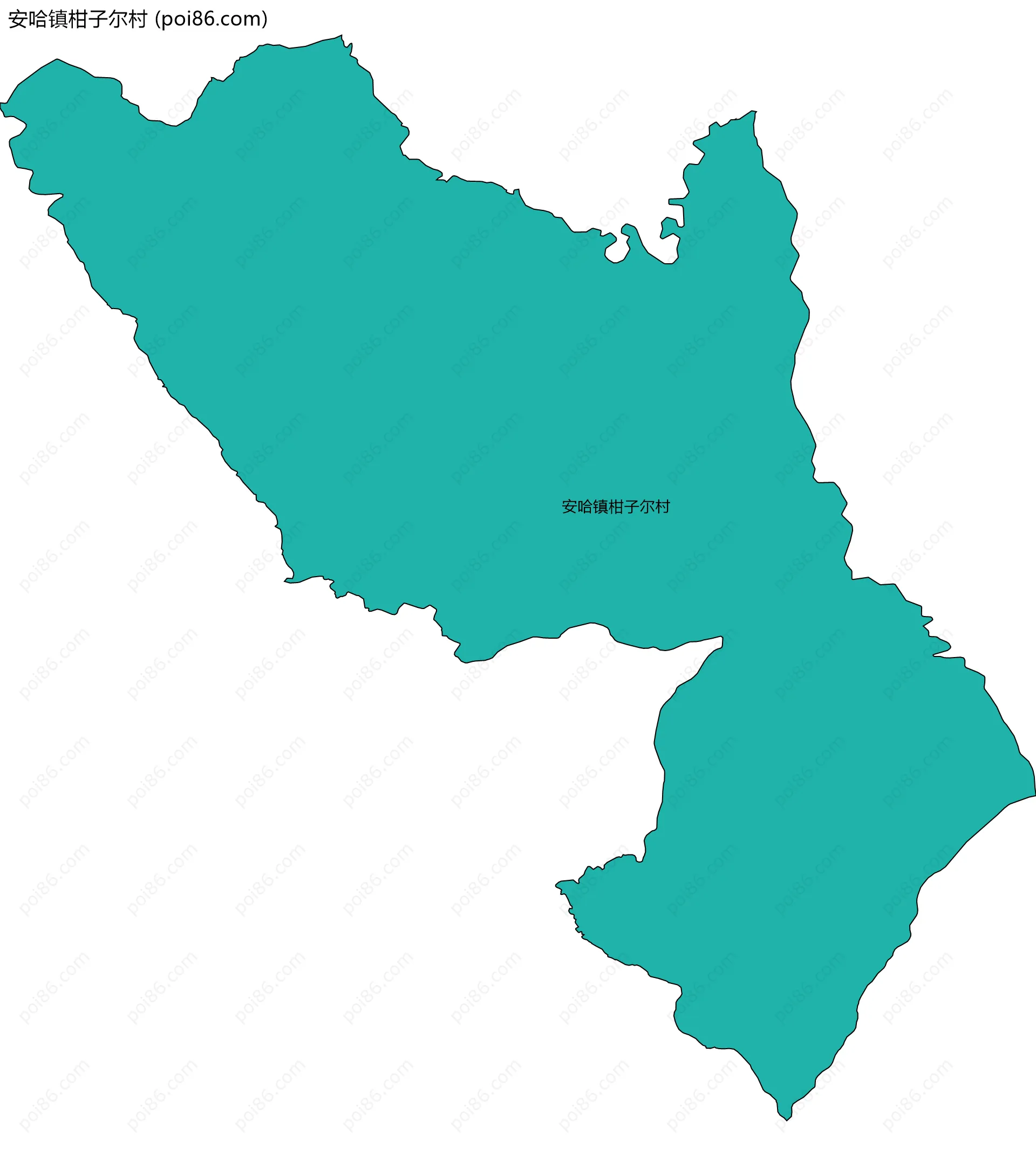 安哈镇柑子尔村边界地图