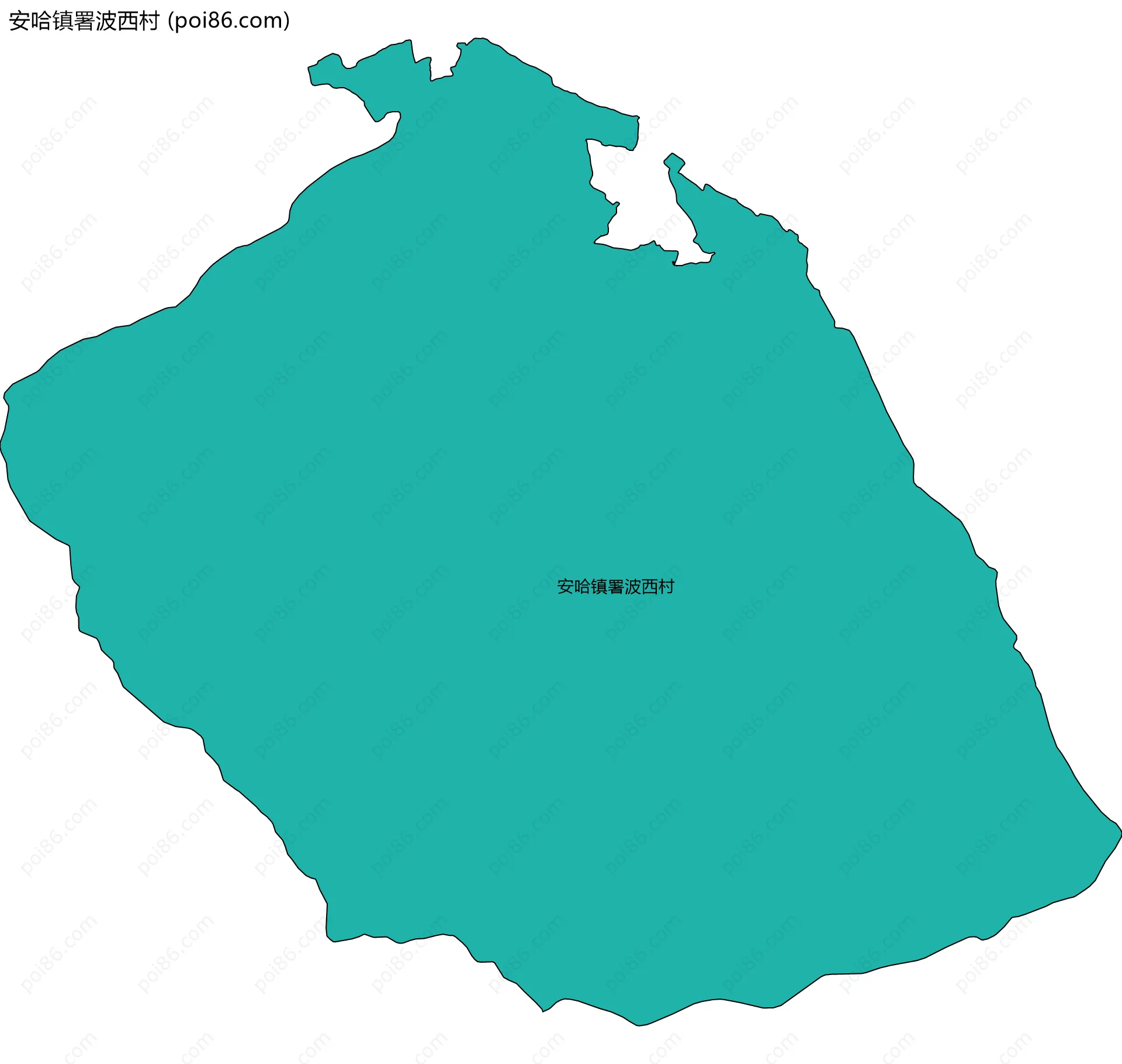 安哈镇署波西村边界地图