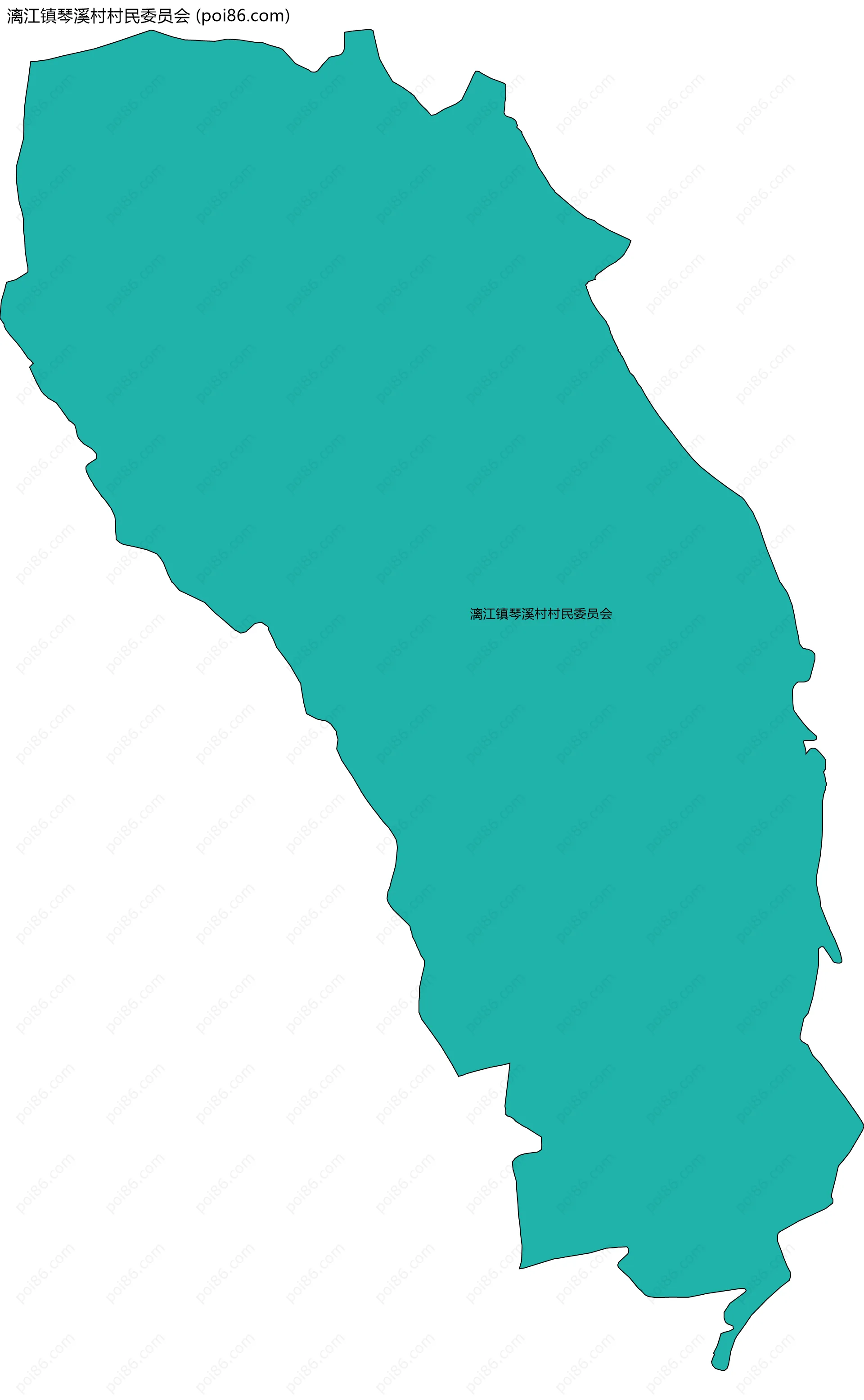 漓江镇琴溪村村民委员会边界地图