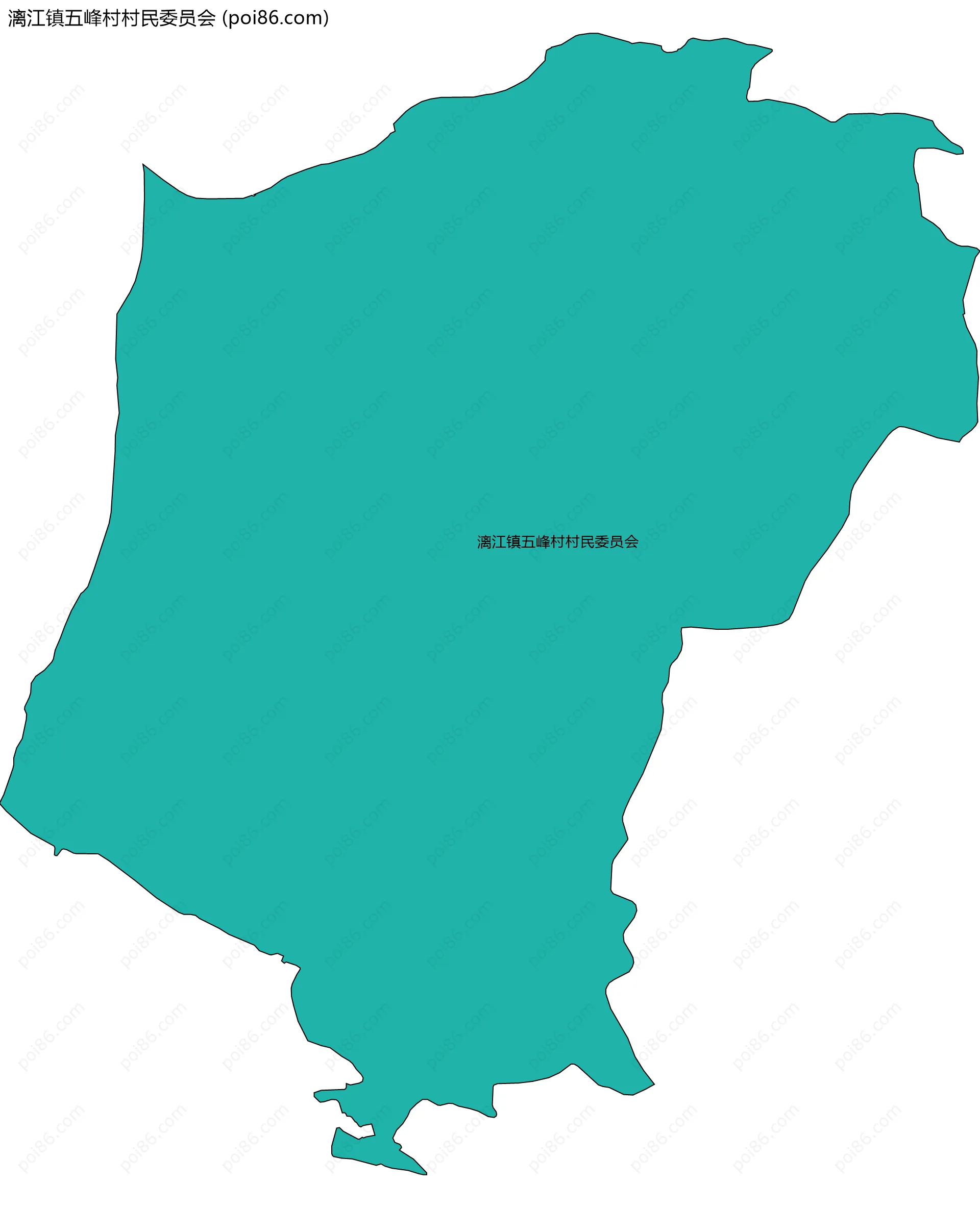 漓江镇五峰村村民委员会边界地图
