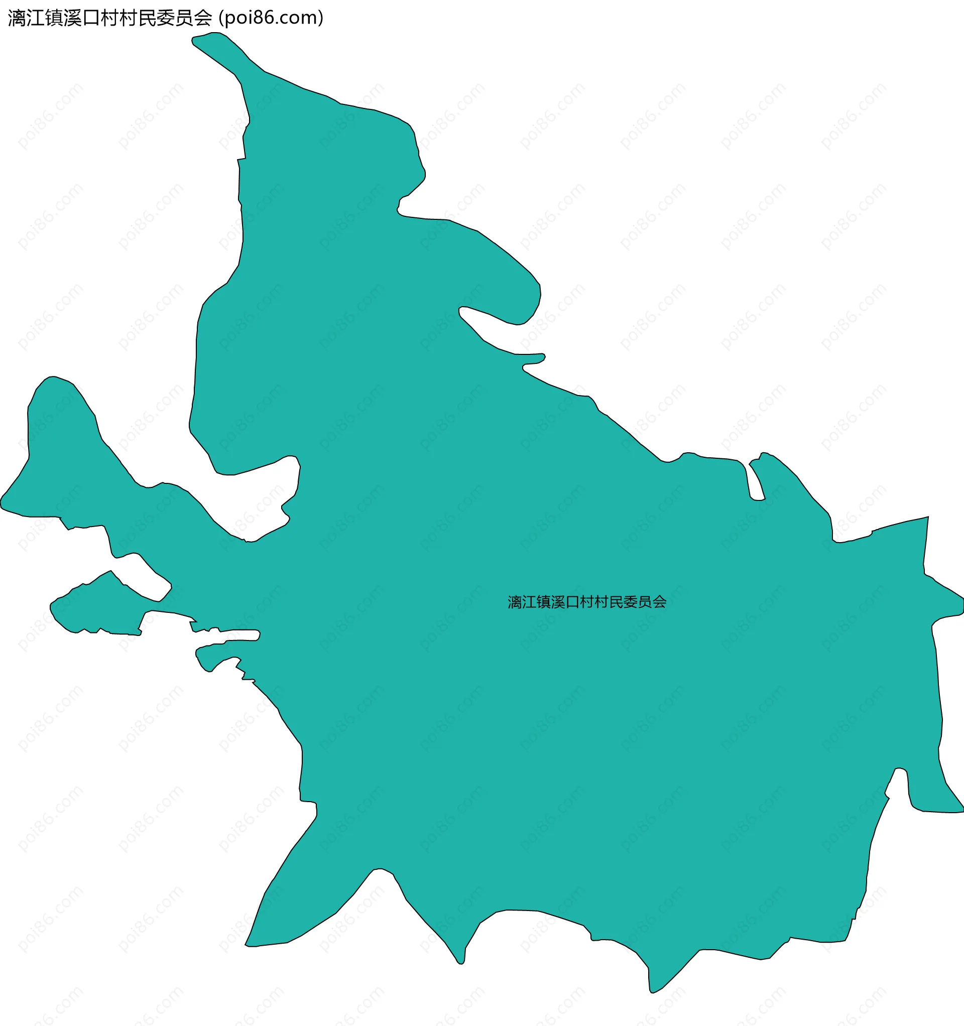 漓江镇溪口村村民委员会边界地图
