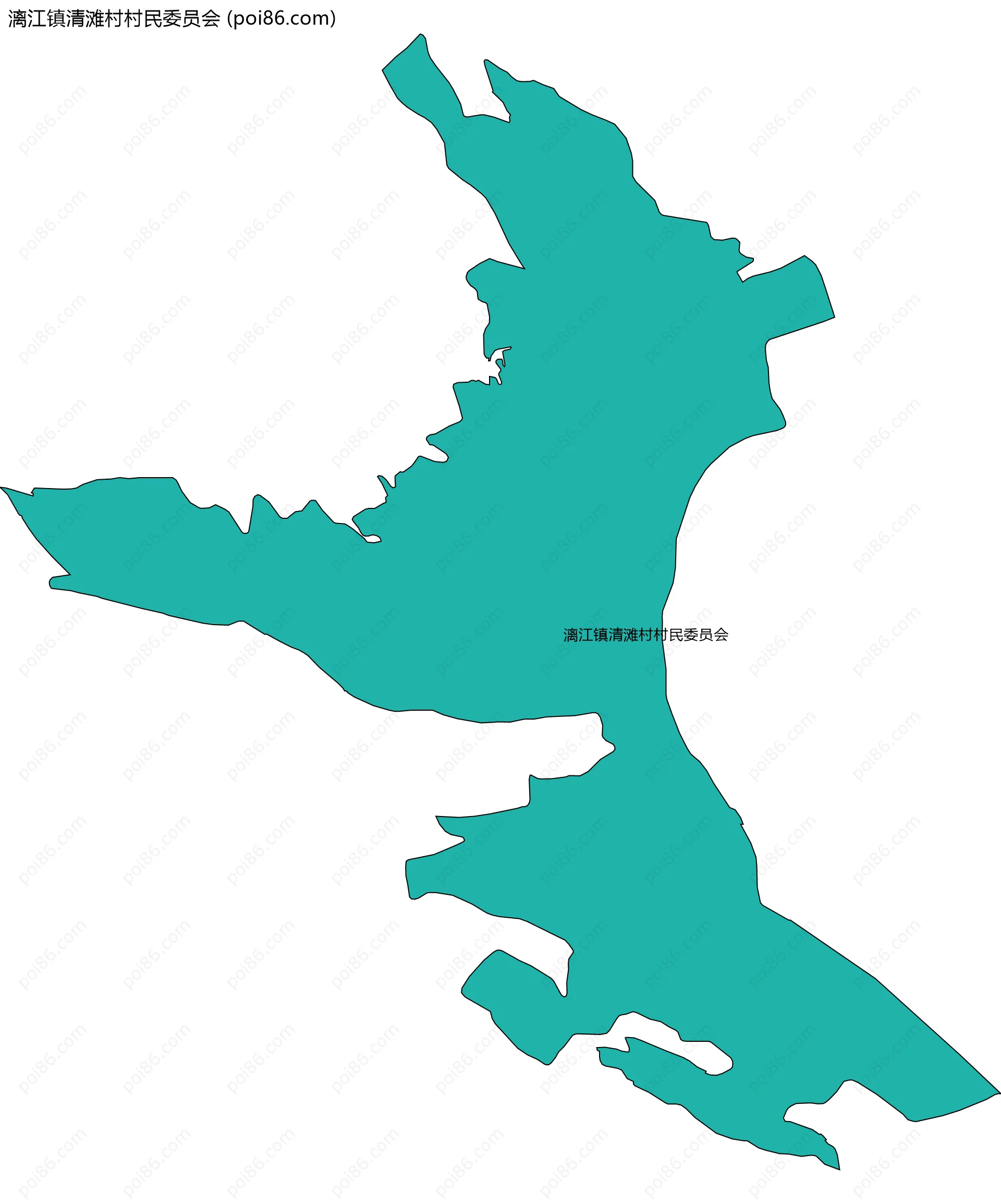 漓江镇清滩村村民委员会边界地图