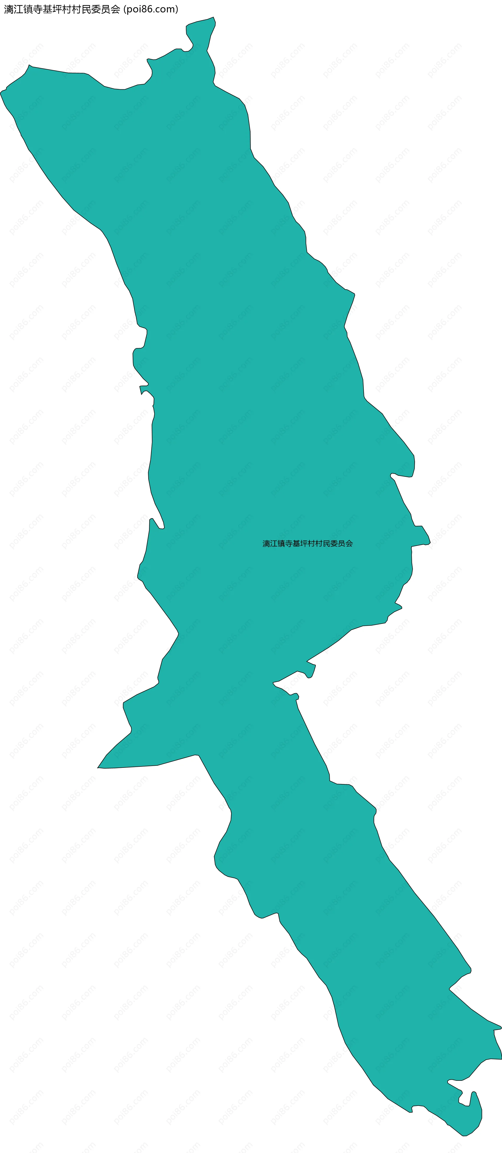 漓江镇寺基坪村村民委员会边界地图