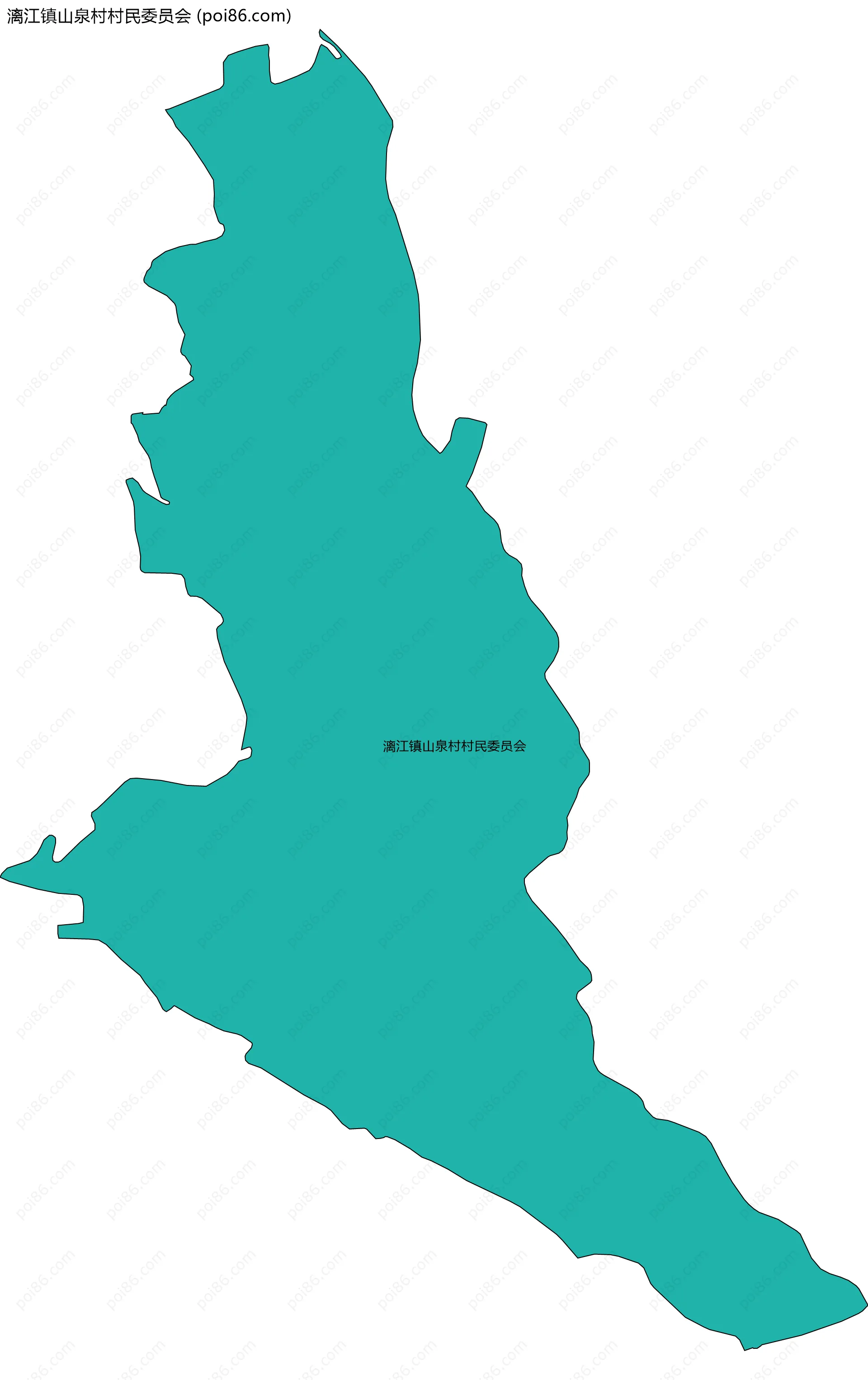 漓江镇山泉村村民委员会边界地图