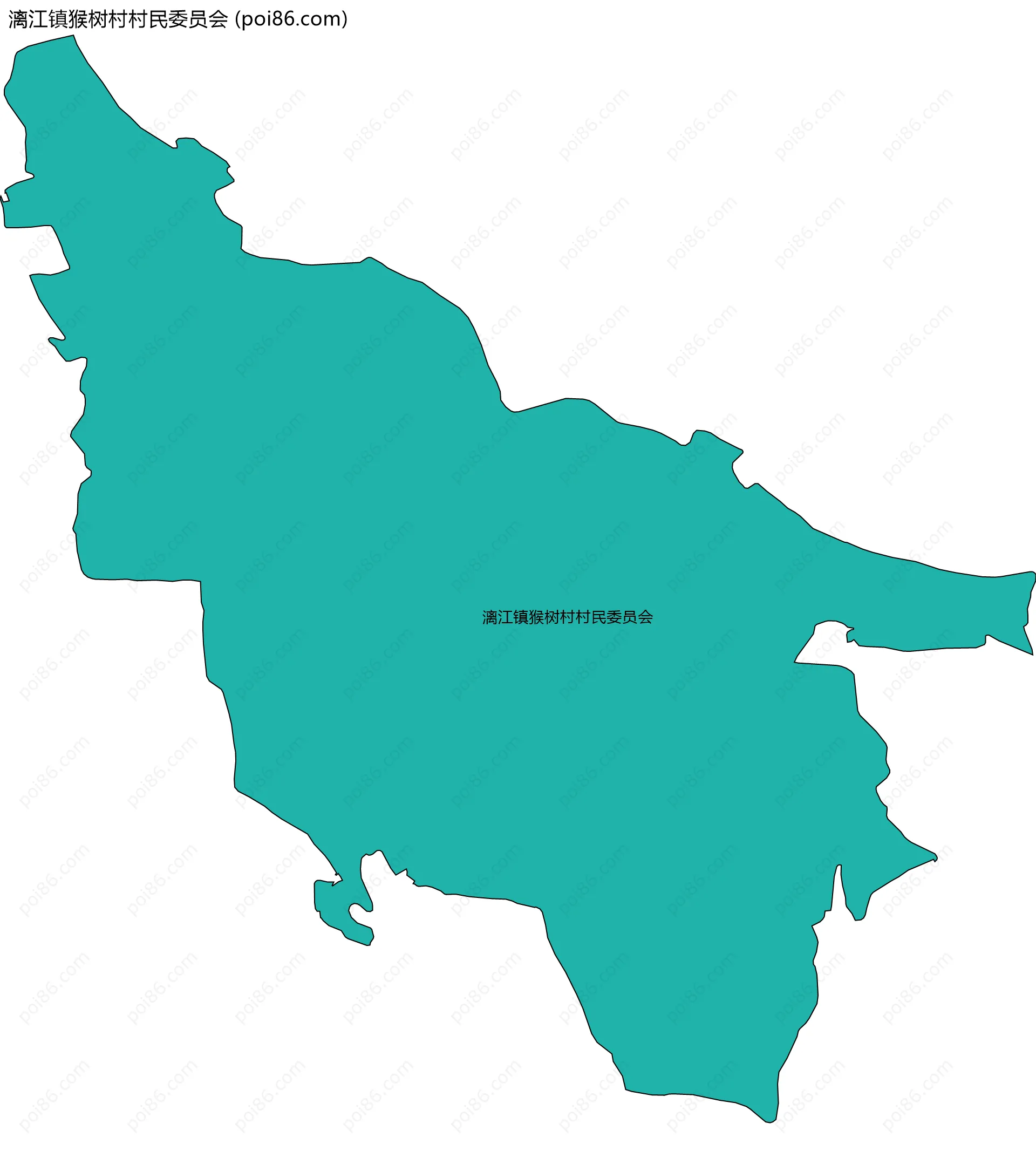 漓江镇猴树村村民委员会边界地图