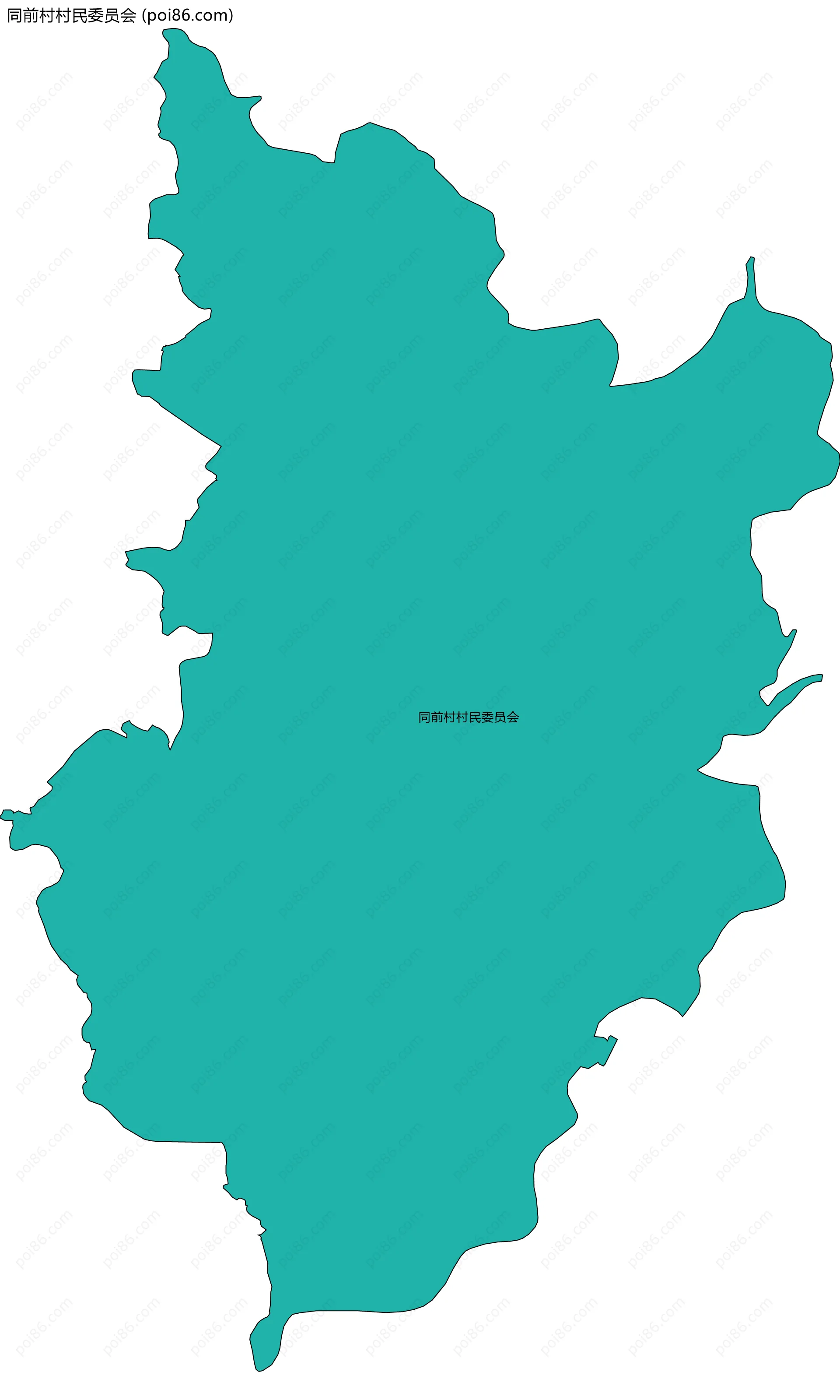 同前村村民委员会边界地图