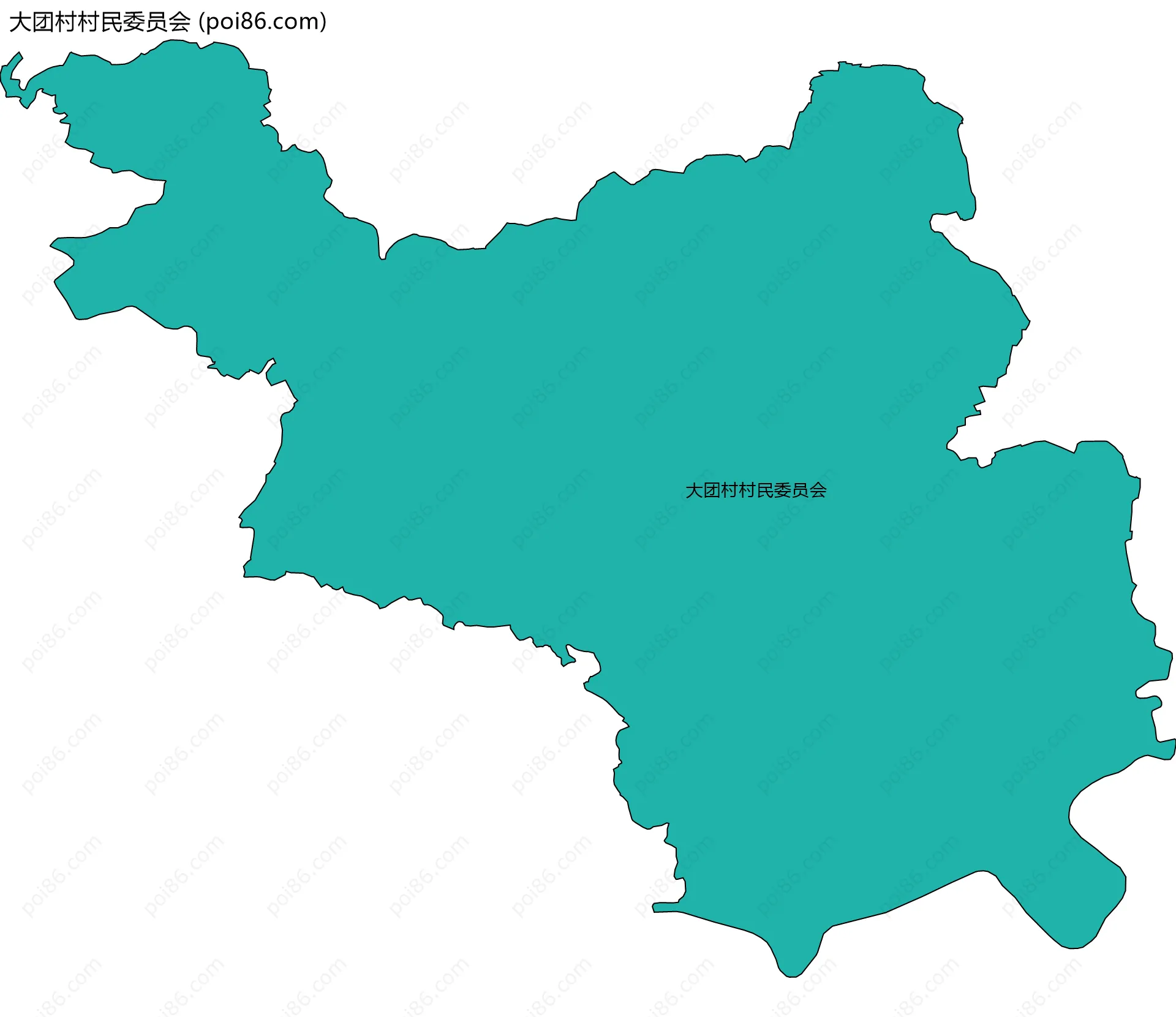 大团村村民委员会边界地图