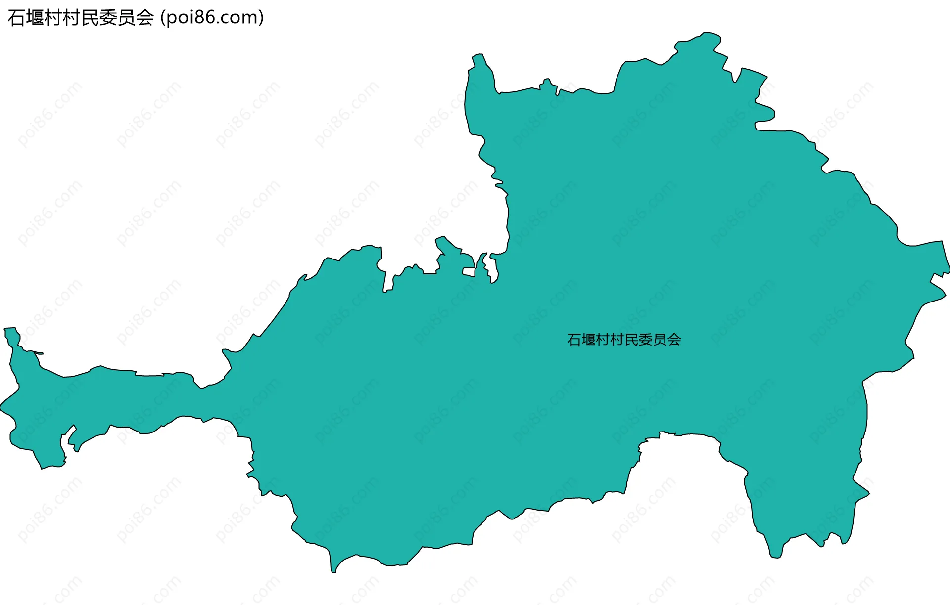 石堰村村民委员会边界地图