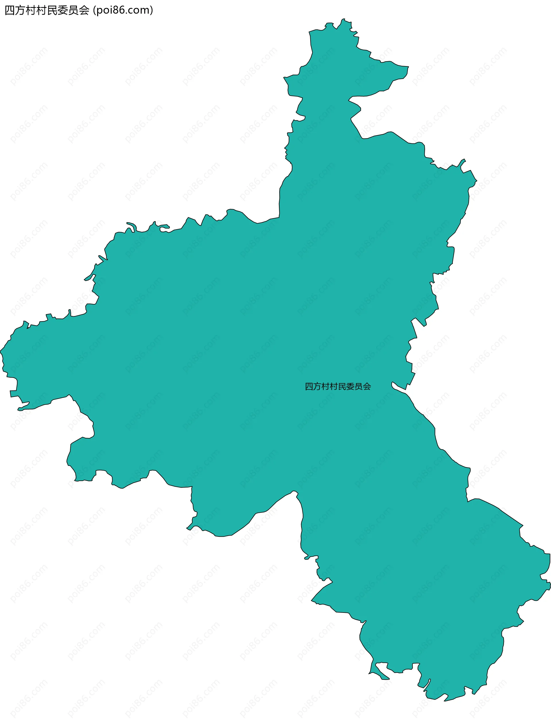 四方村村民委员会边界地图