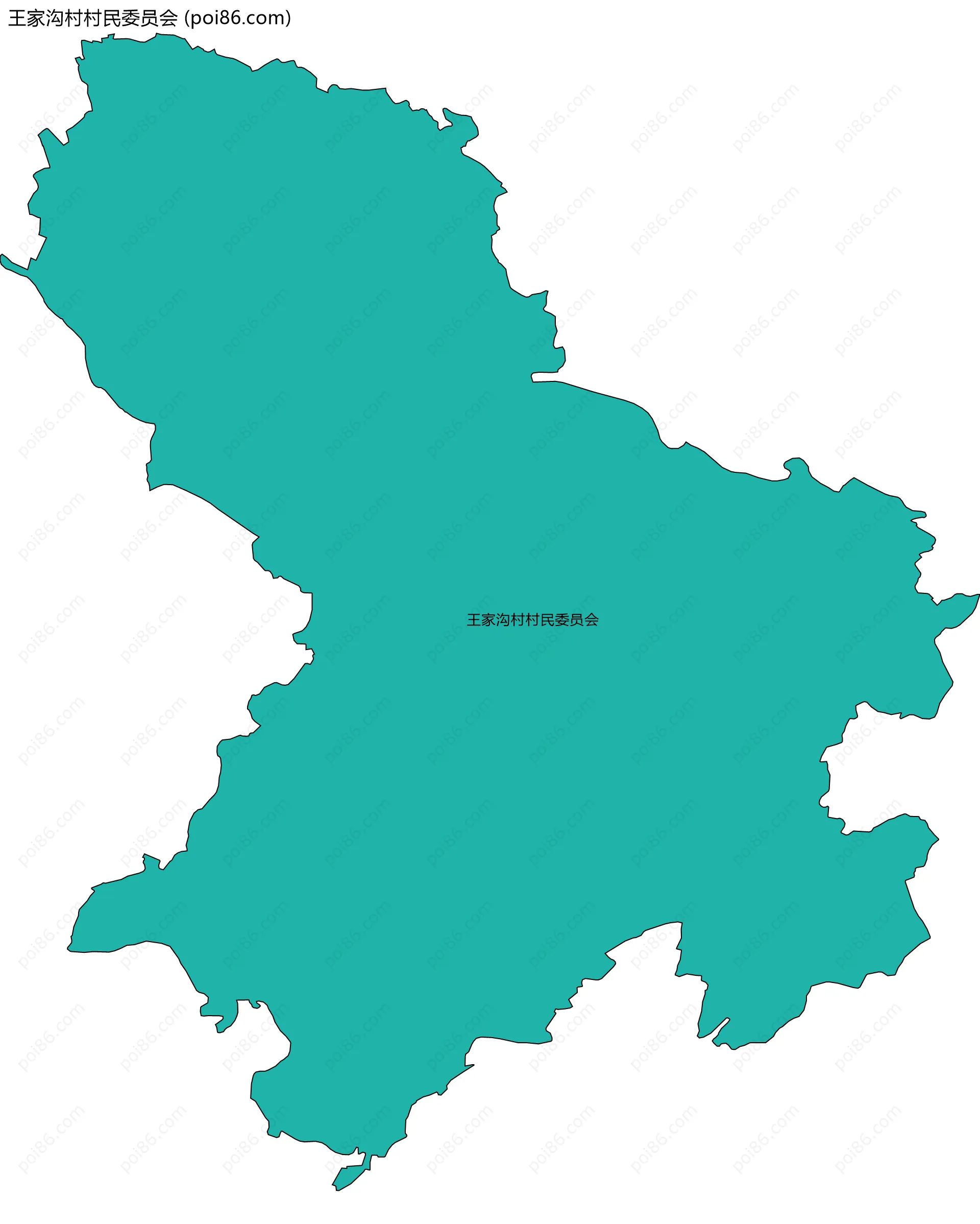 王家沟村村民委员会边界地图