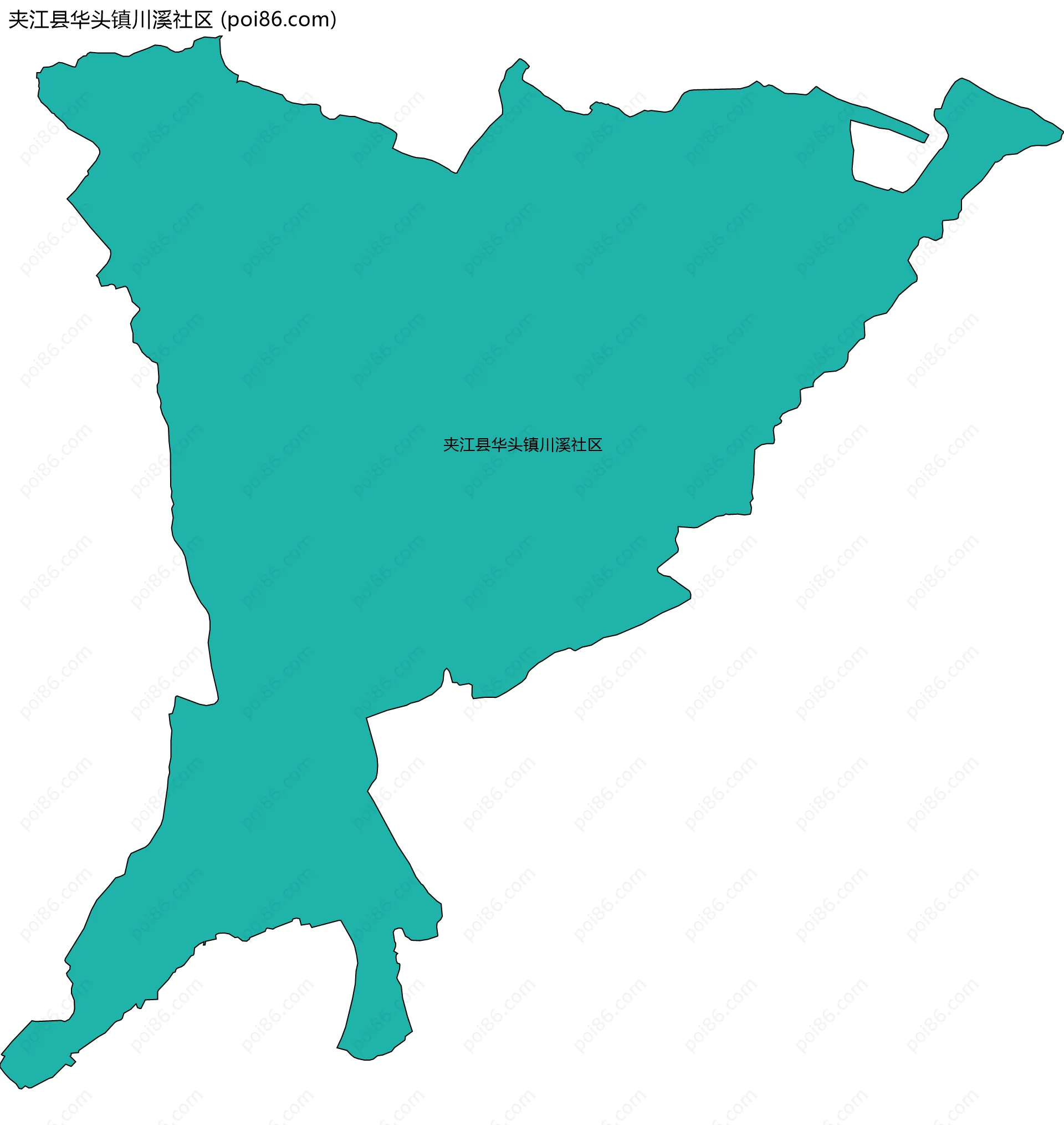 夹江县华头镇川溪社区边界地图