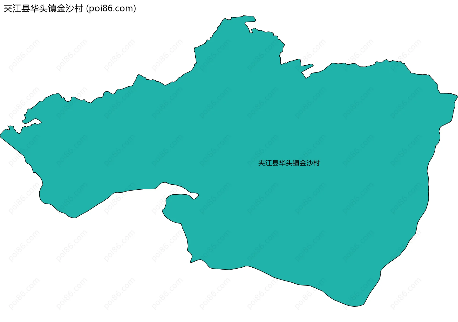 夹江县华头镇金沙村边界地图