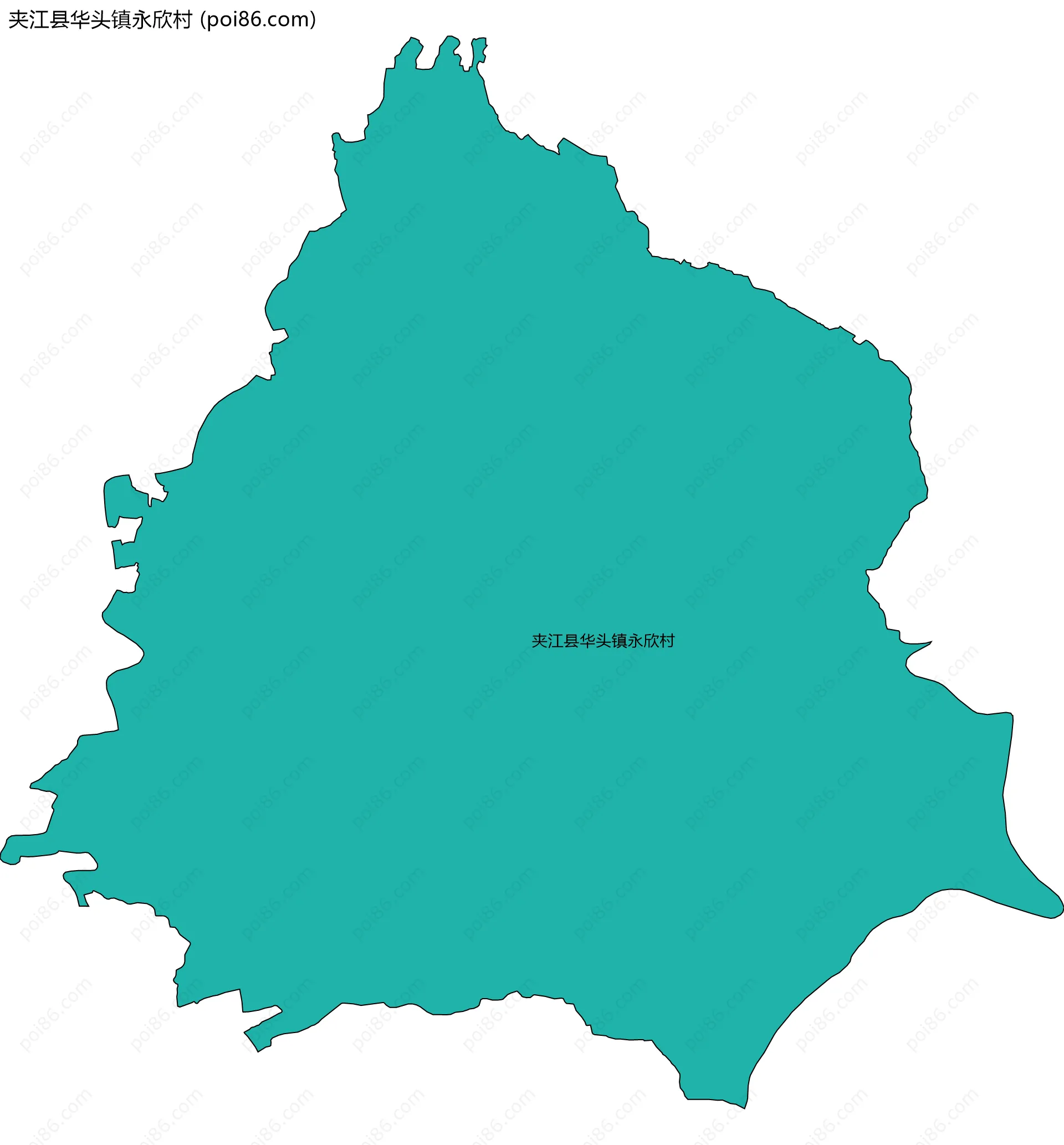 夹江县华头镇永欣村边界地图