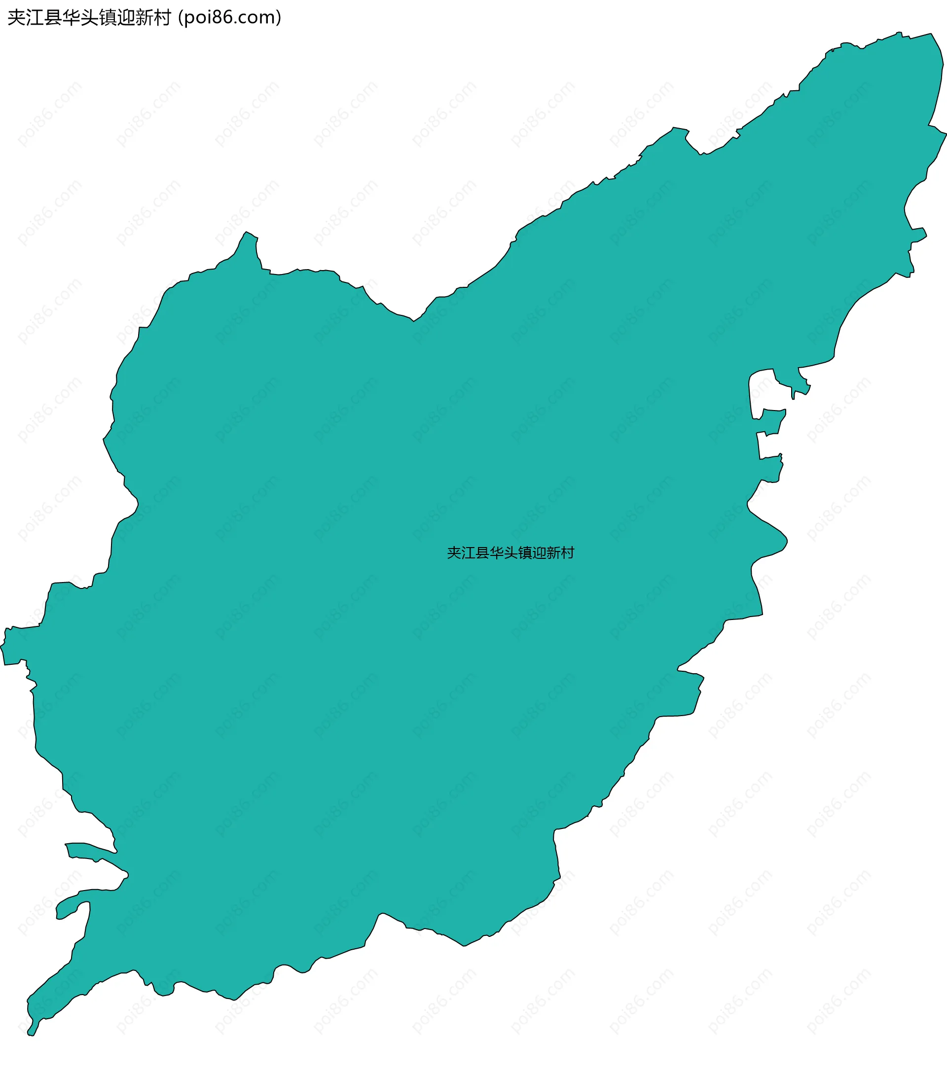 夹江县华头镇迎新村边界地图