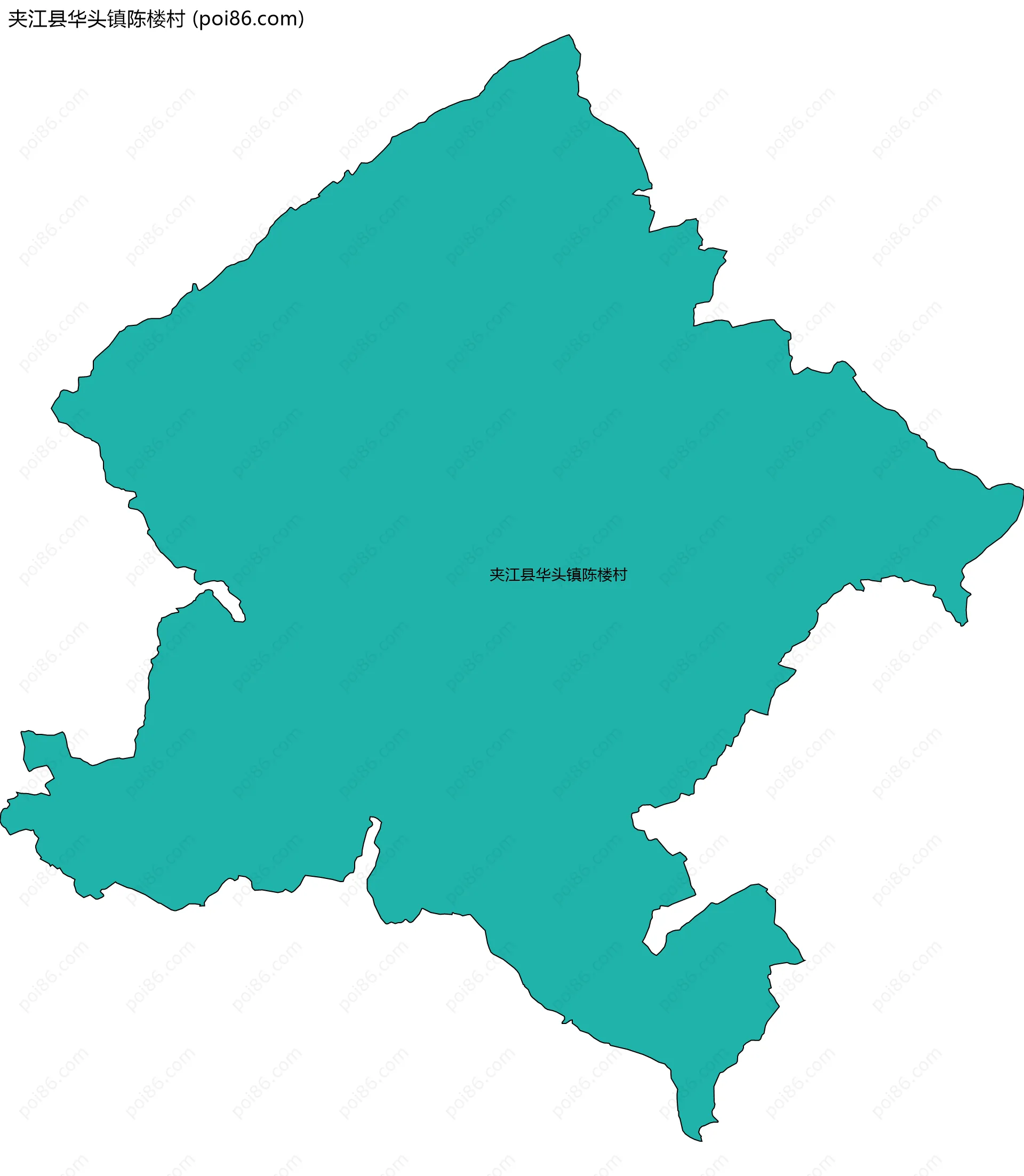 夹江县华头镇陈楼村边界地图