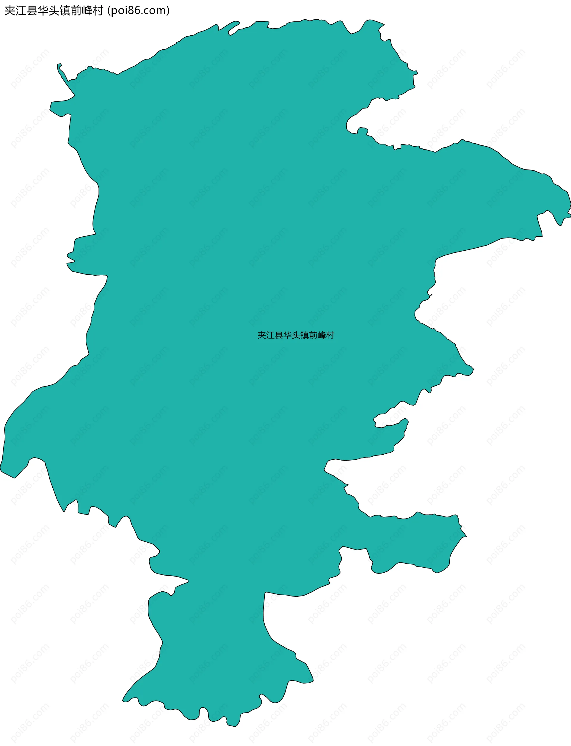 夹江县华头镇前峰村边界地图