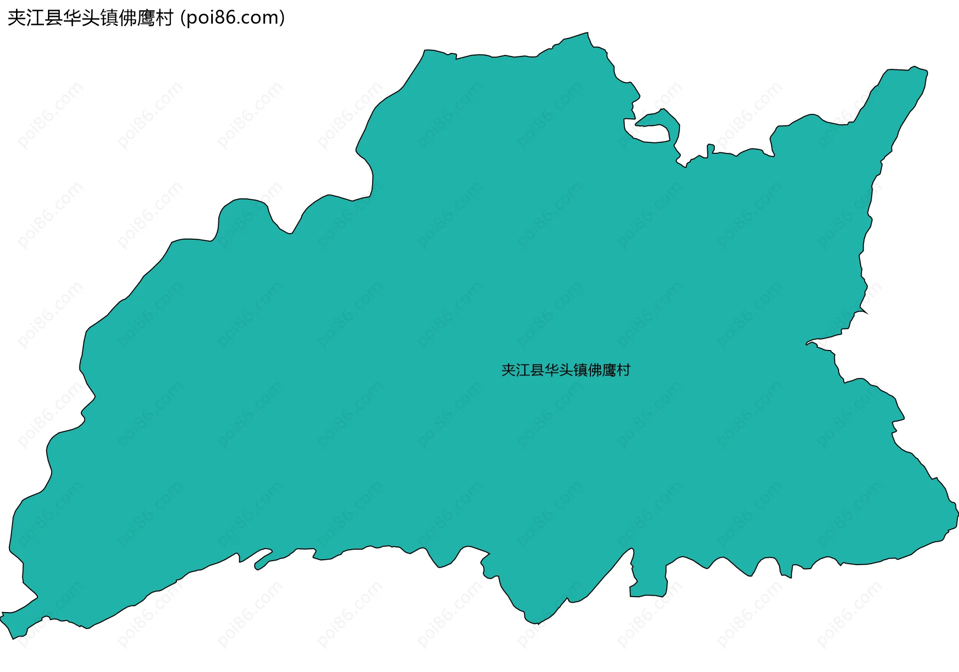 夹江县华头镇佛鹰村边界地图