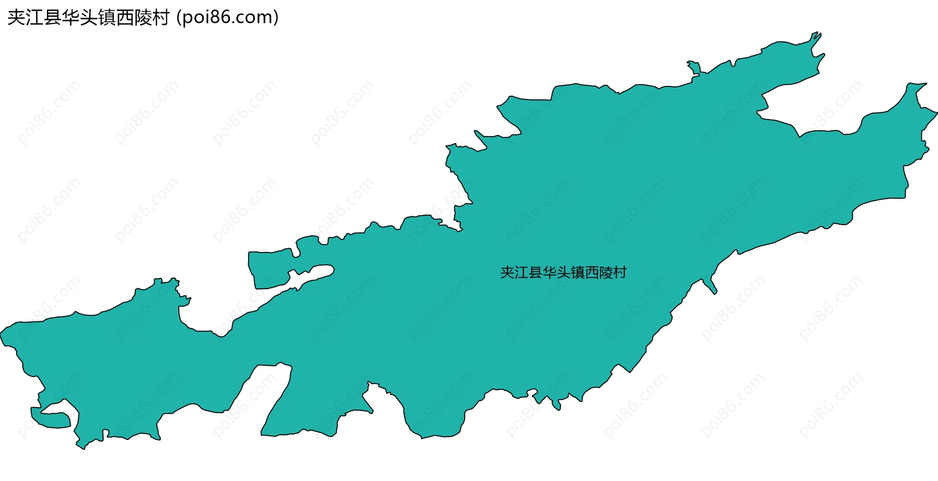 夹江县华头镇西陵村边界地图