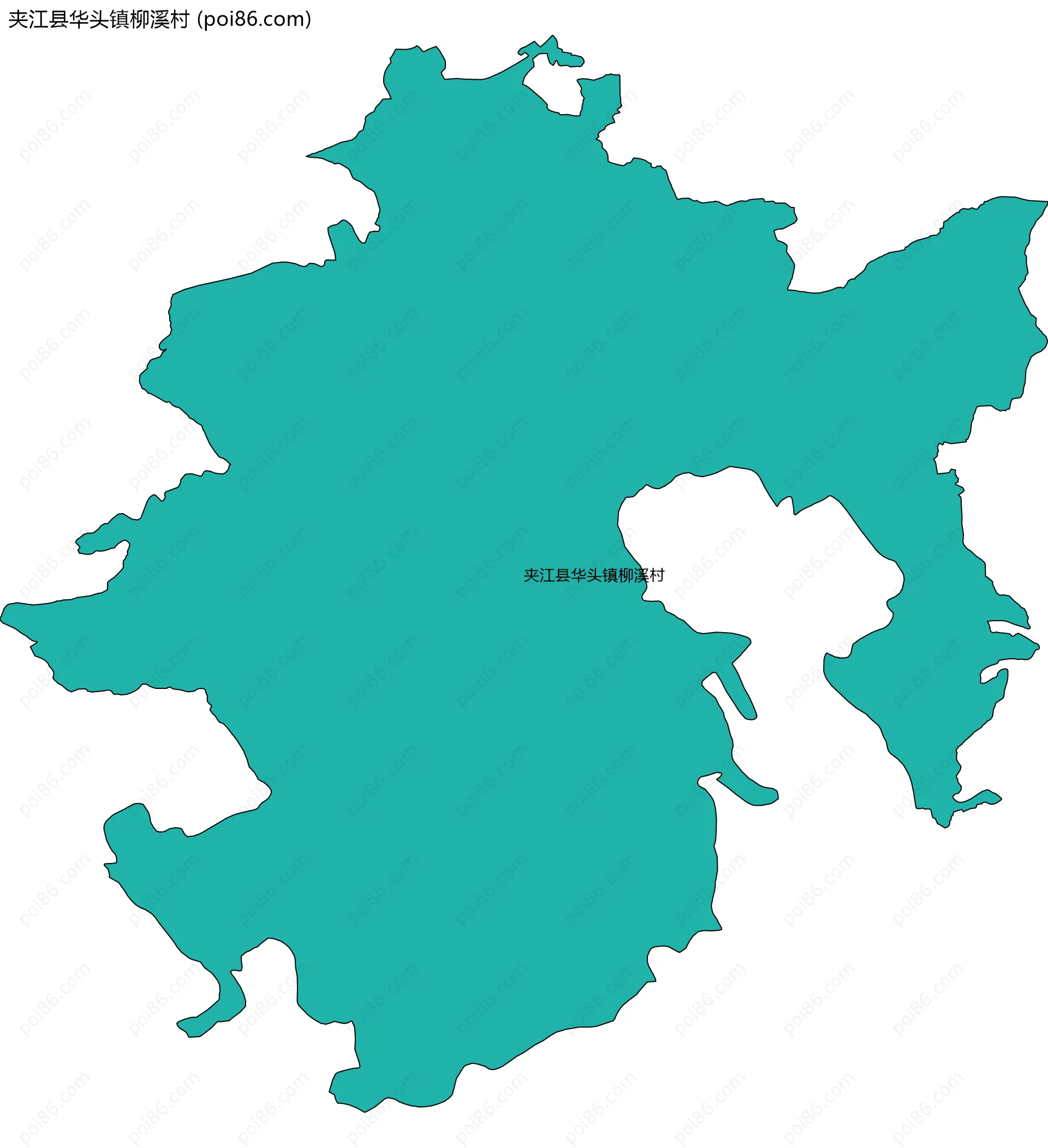 夹江县华头镇柳溪村边界地图