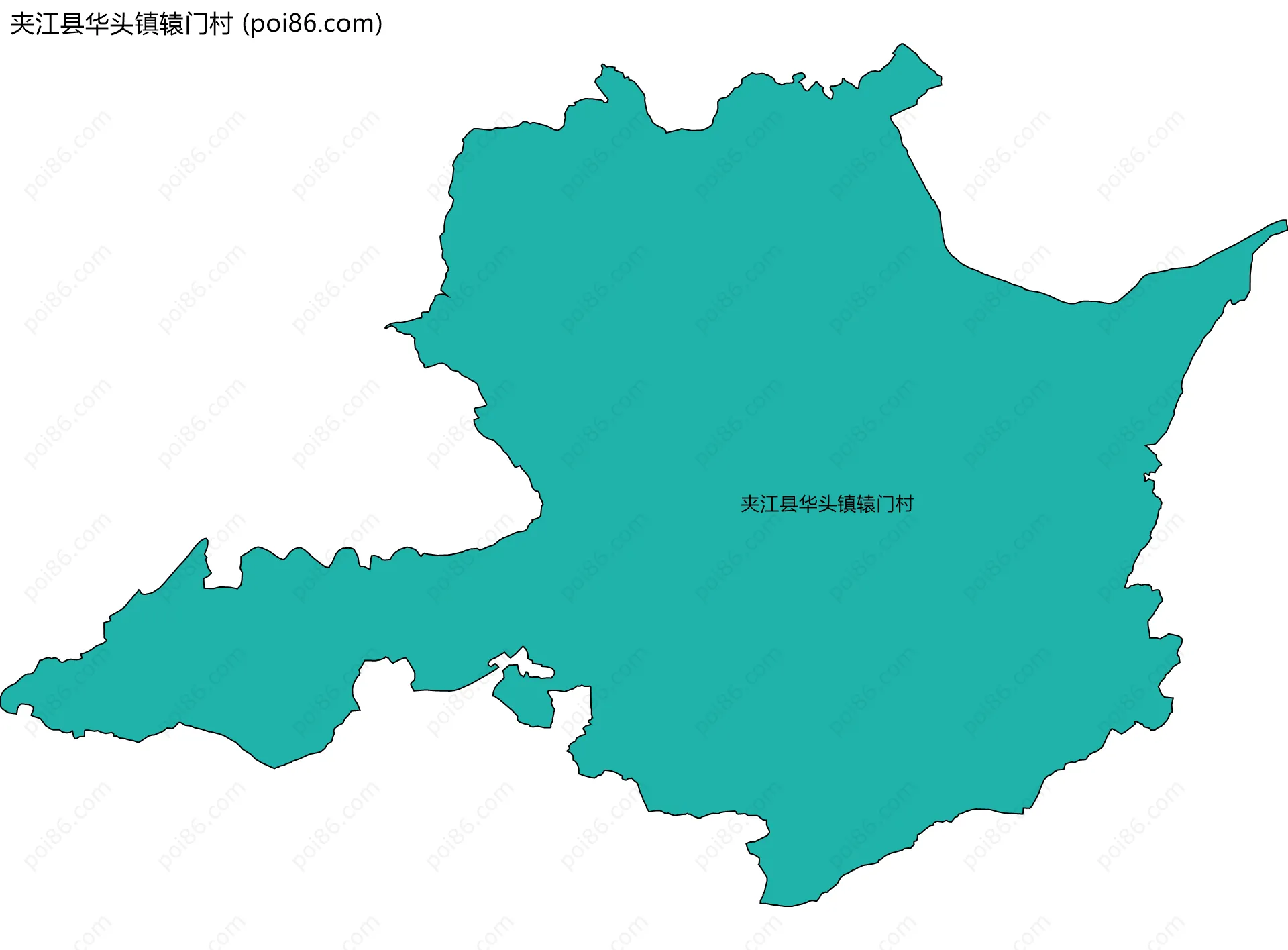夹江县华头镇辕门村边界地图
