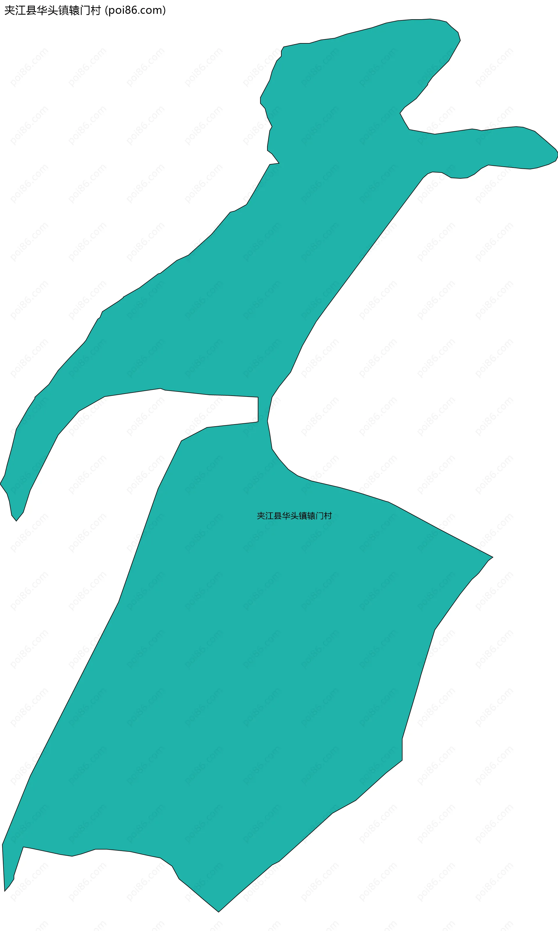 夹江县华头镇辕门村边界地图