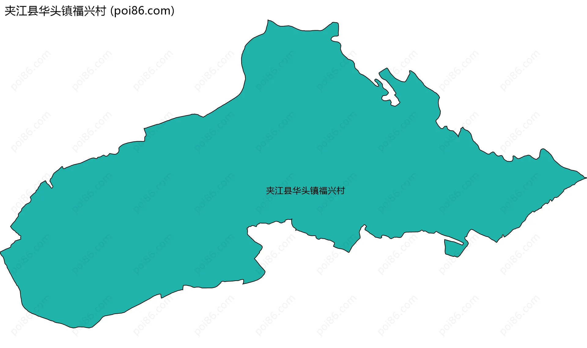 夹江县华头镇福兴村边界地图