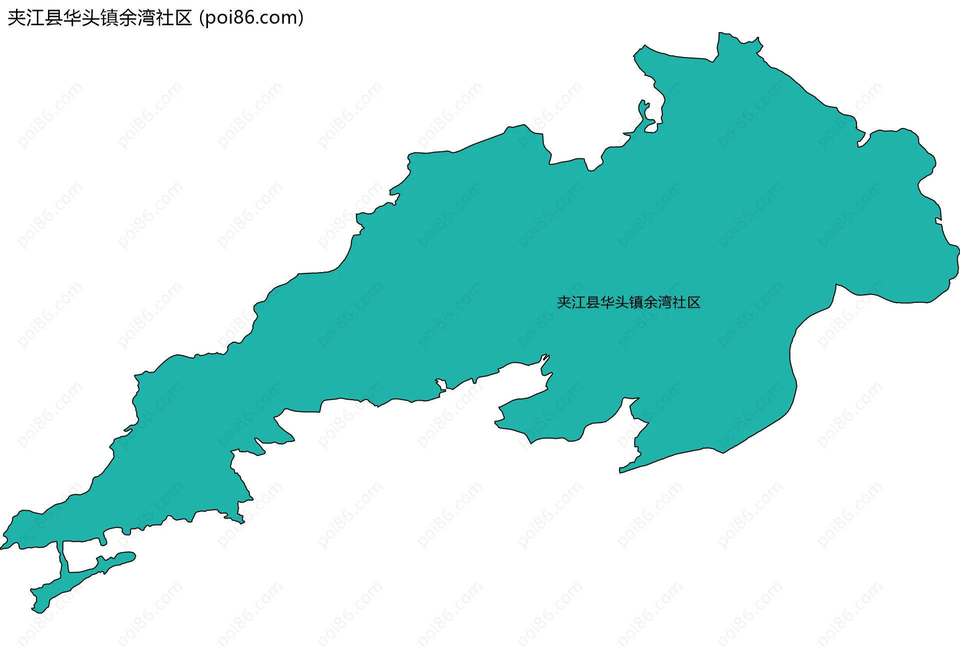 夹江县华头镇余湾社区边界地图