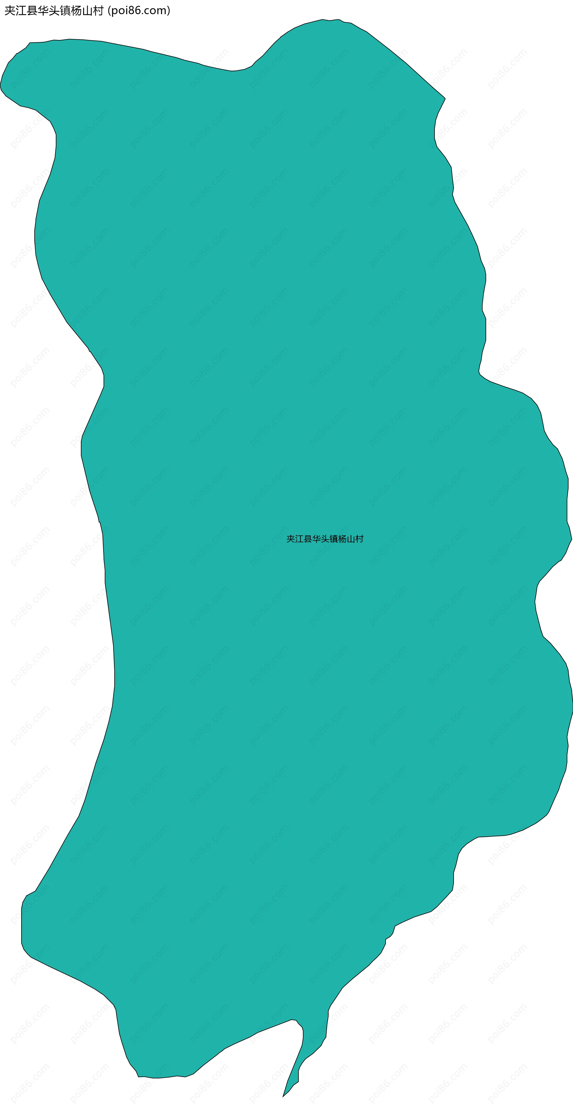 夹江县华头镇杨山村边界地图