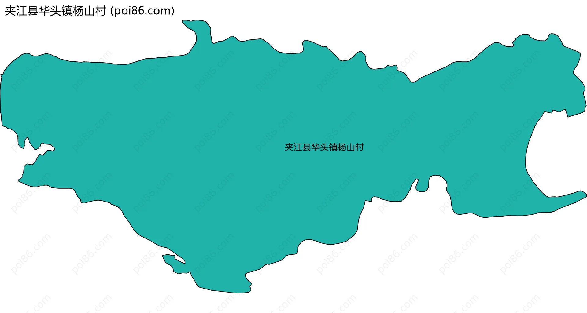 夹江县华头镇杨山村边界地图