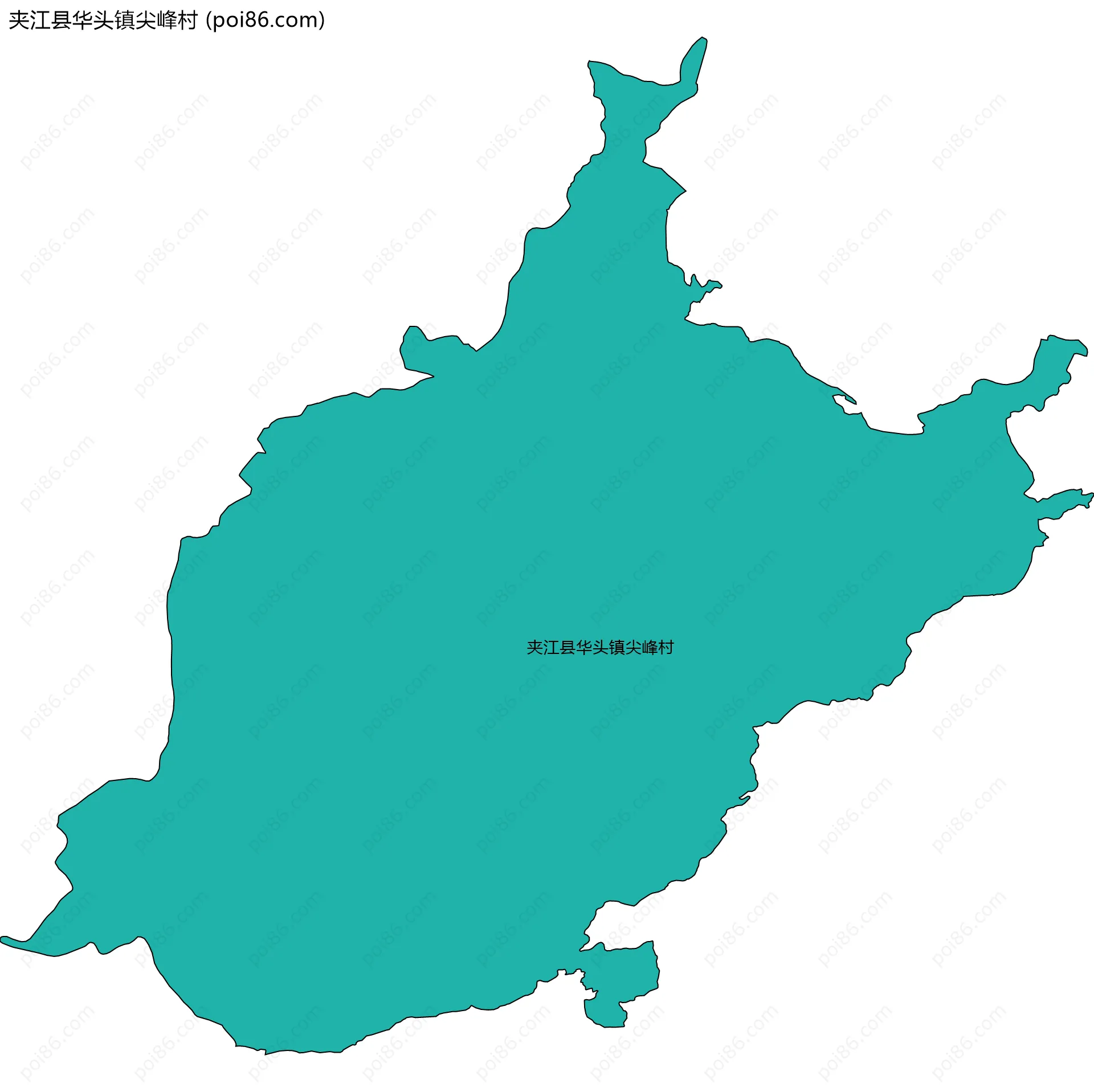 夹江县华头镇尖峰村边界地图