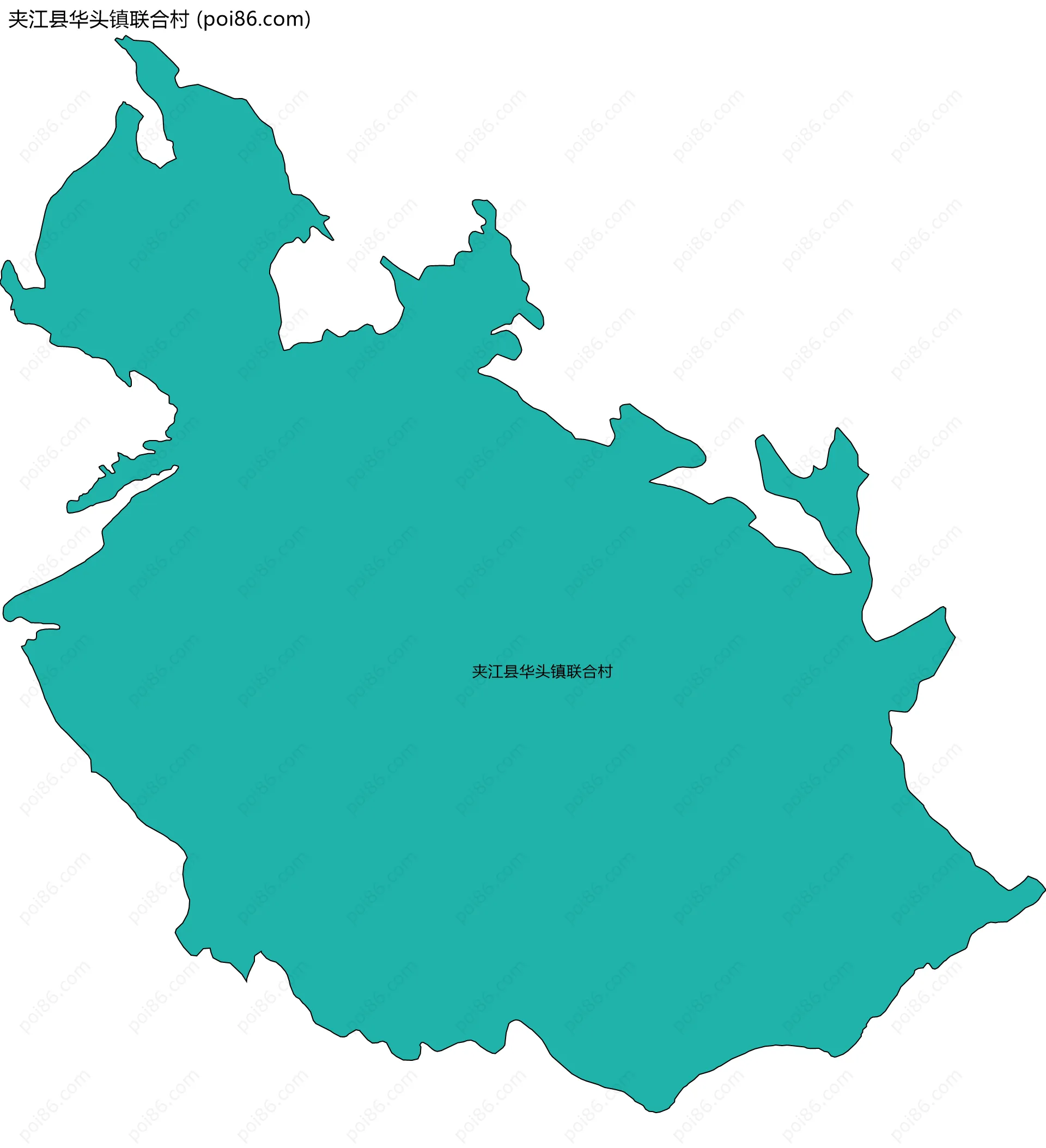 夹江县华头镇联合村边界地图