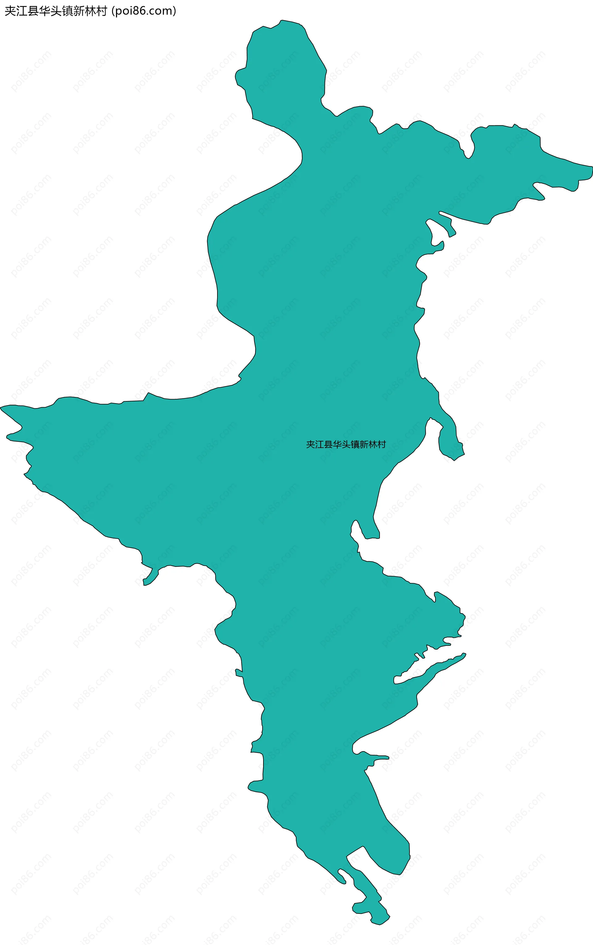 夹江县华头镇新林村边界地图