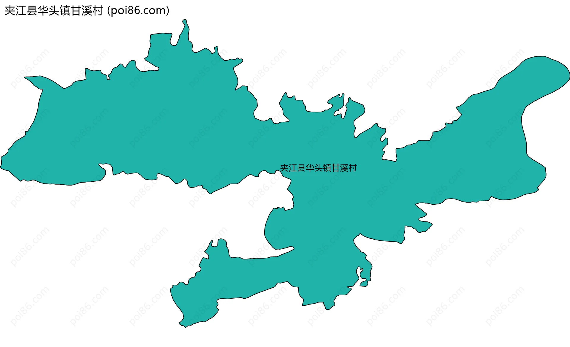 夹江县华头镇甘溪村边界地图