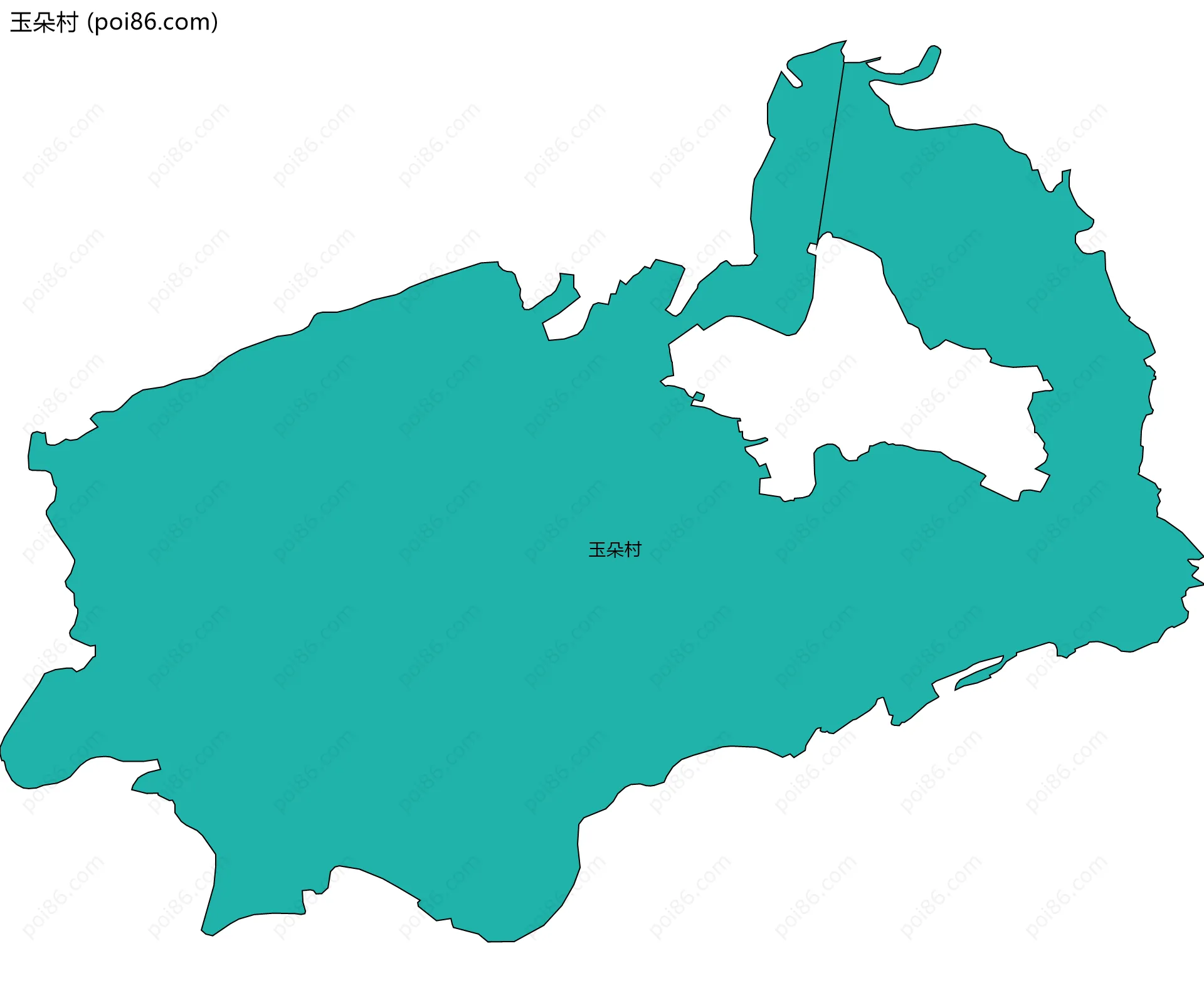 玉朵村边界地图