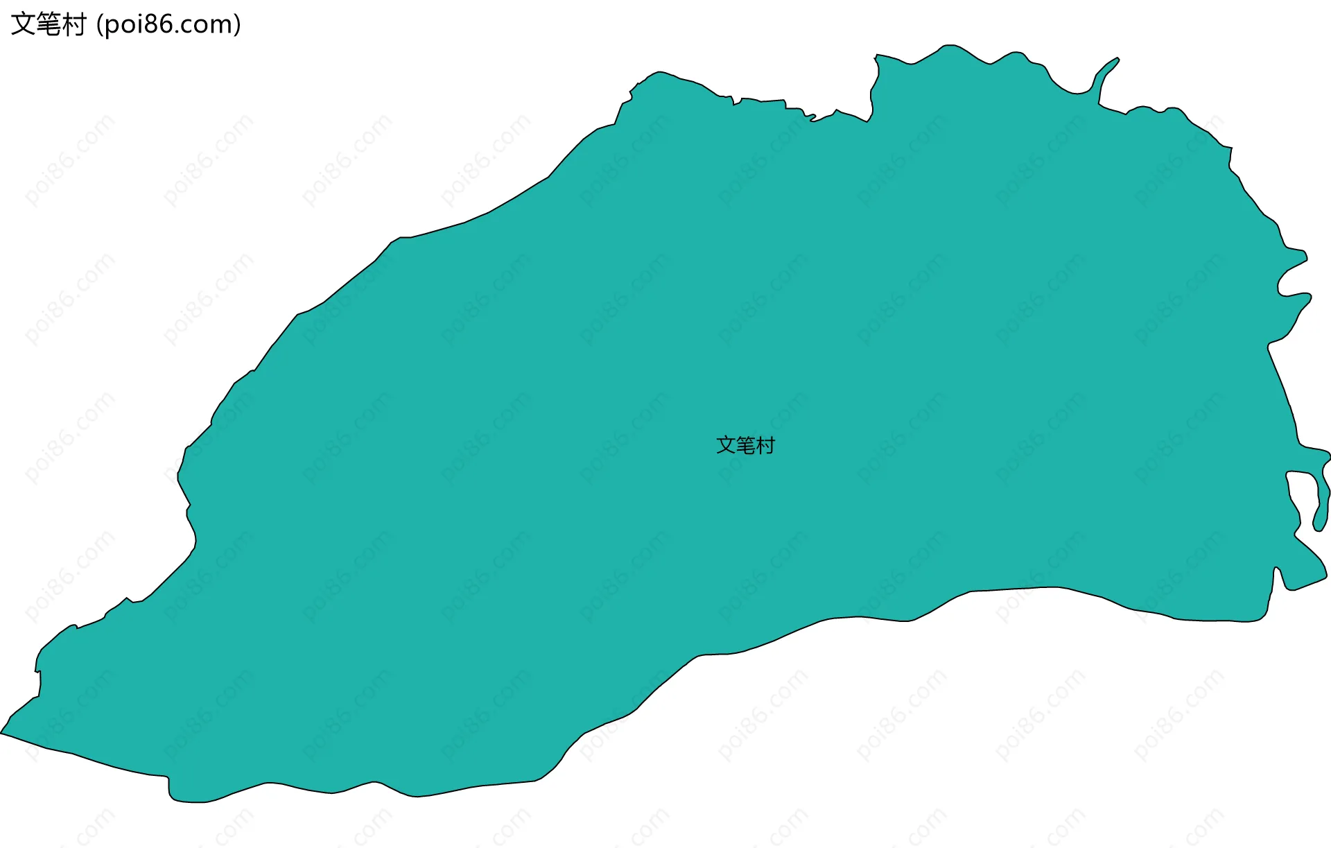 文笔村边界地图