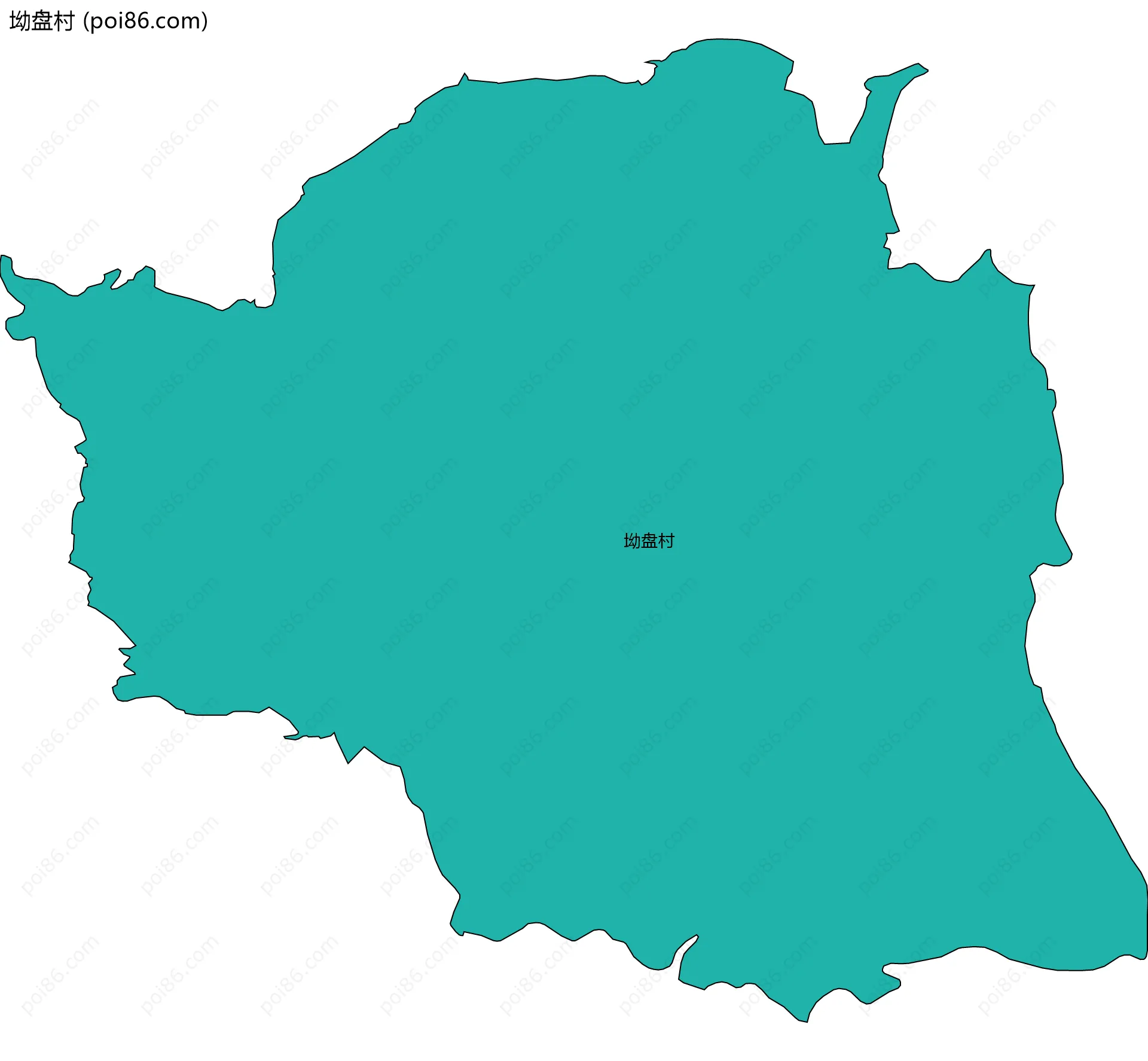坳盘村边界地图