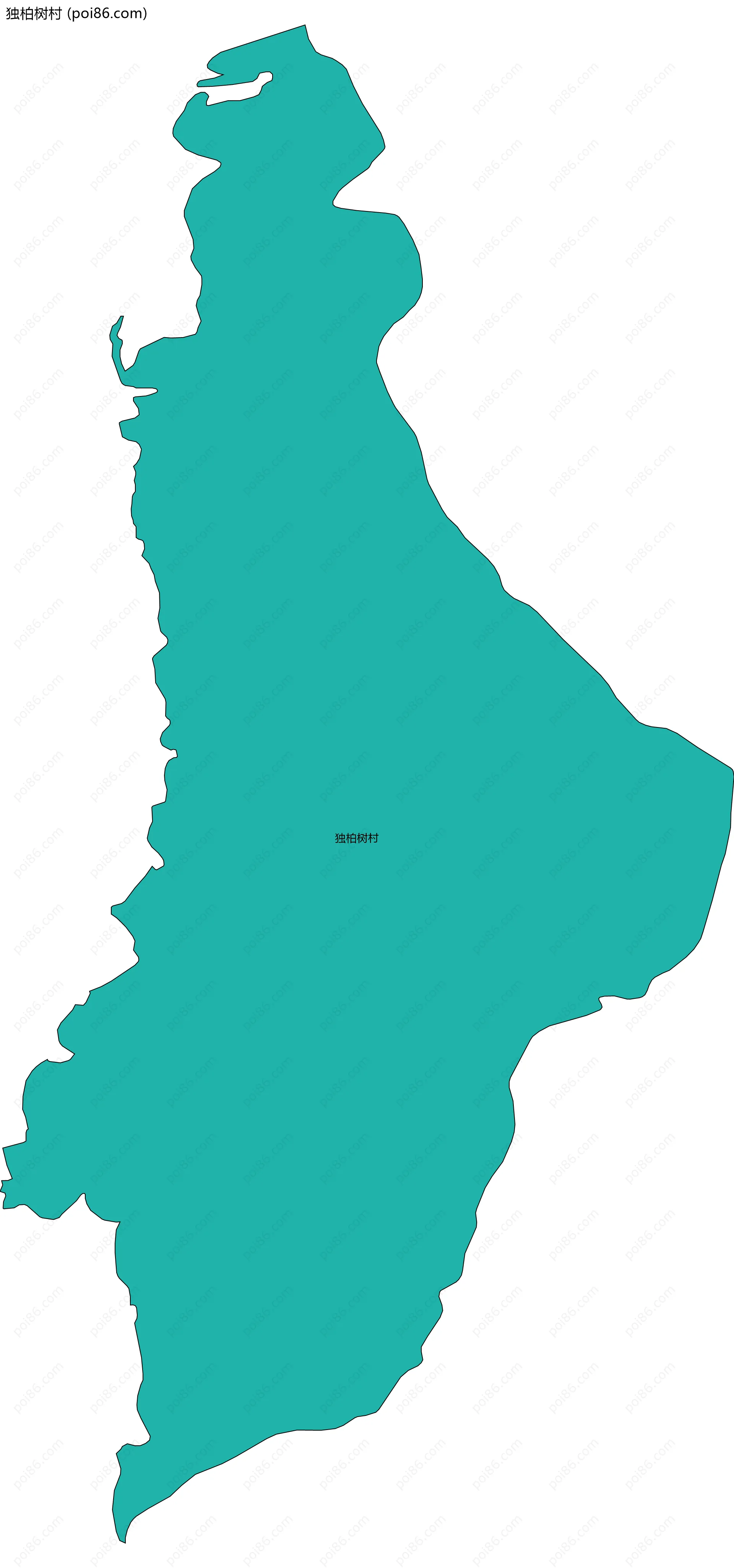 独柏树村边界地图