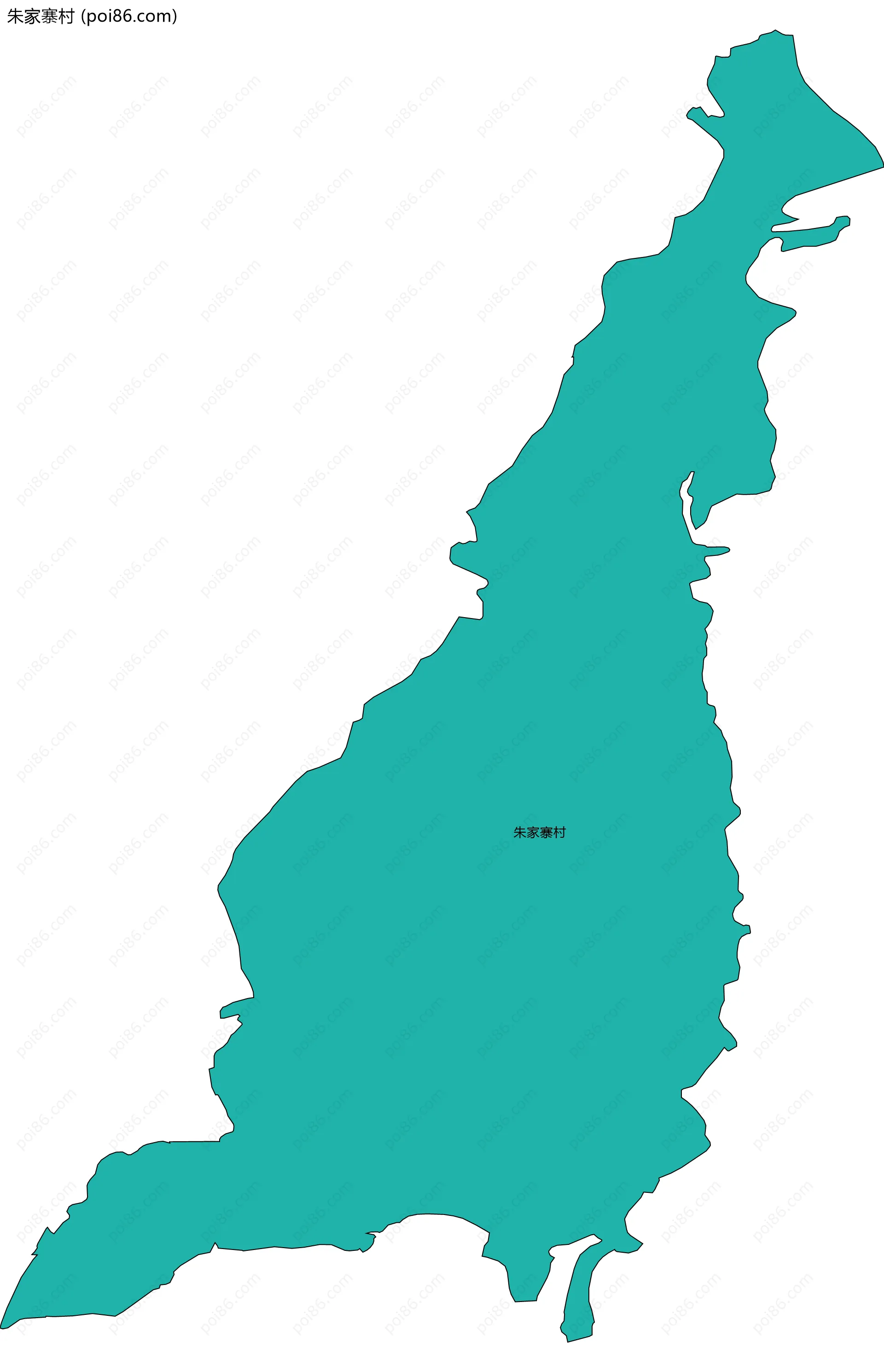 朱家寨村边界地图