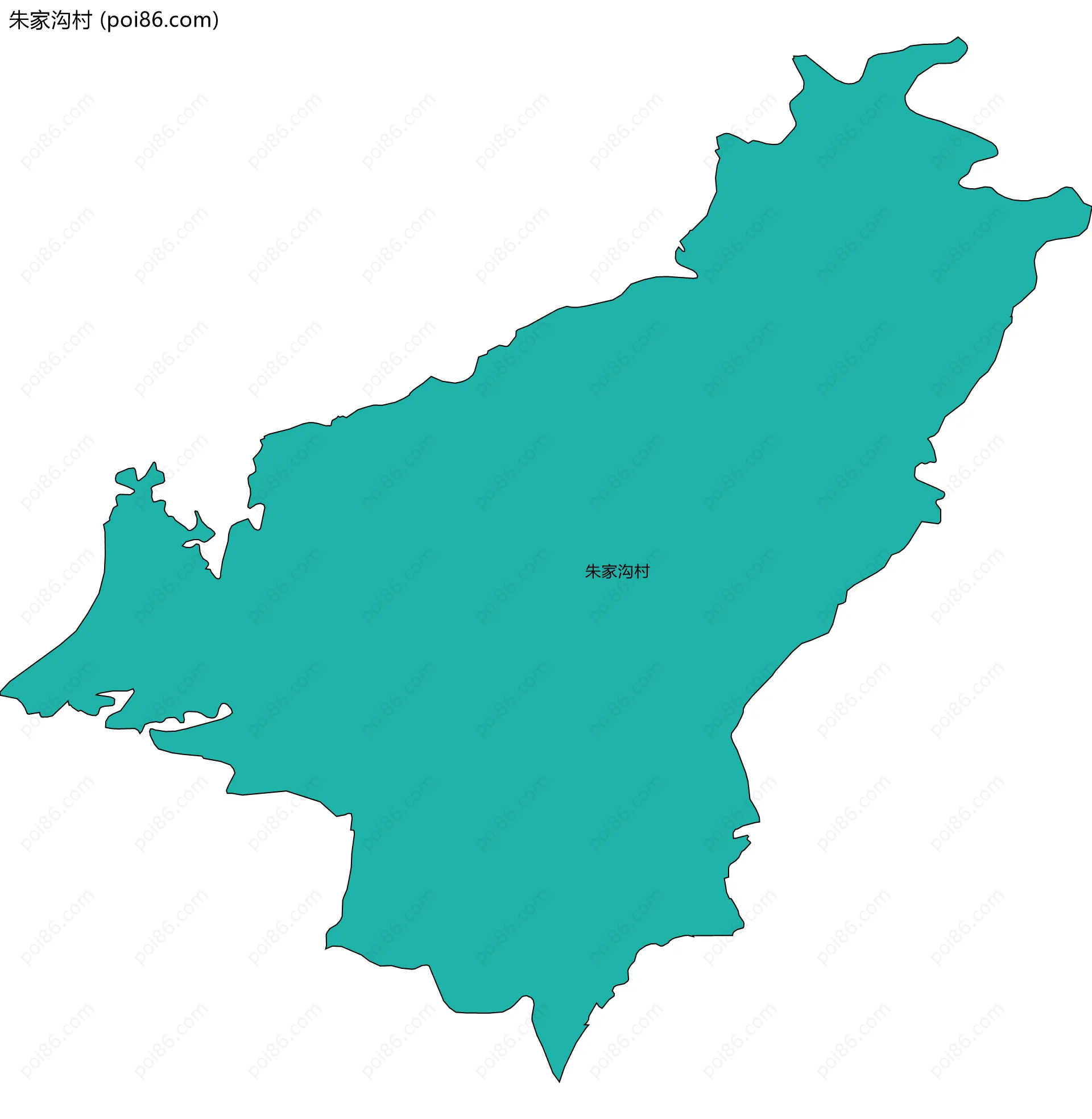 朱家沟村边界地图