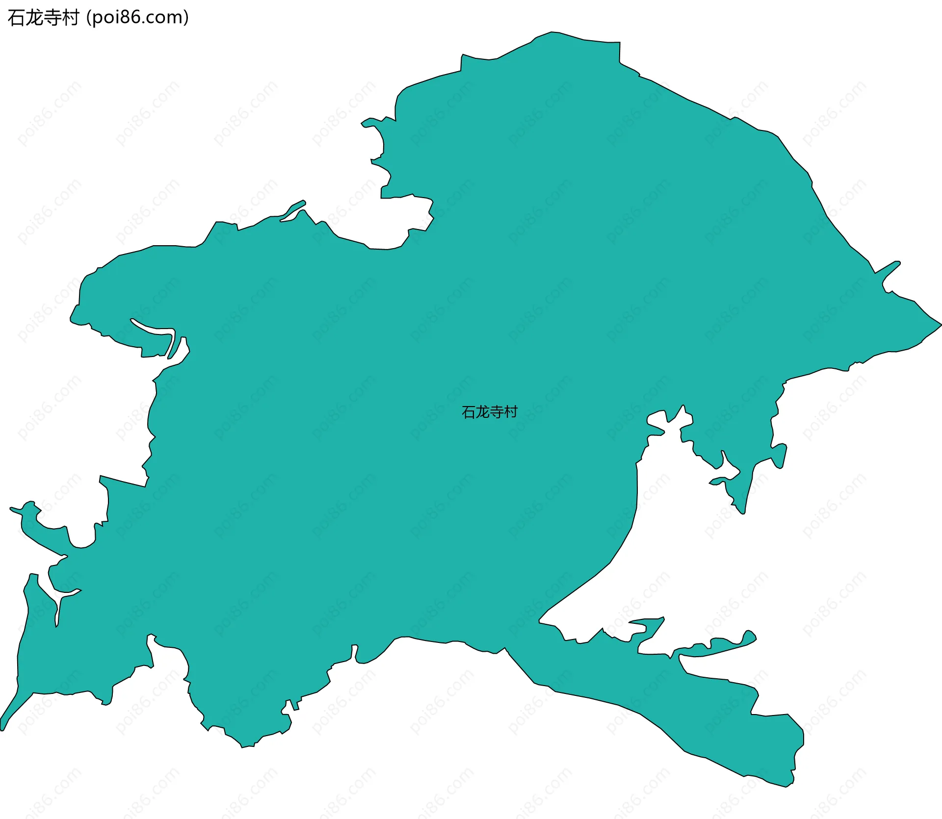 石龙寺村边界地图