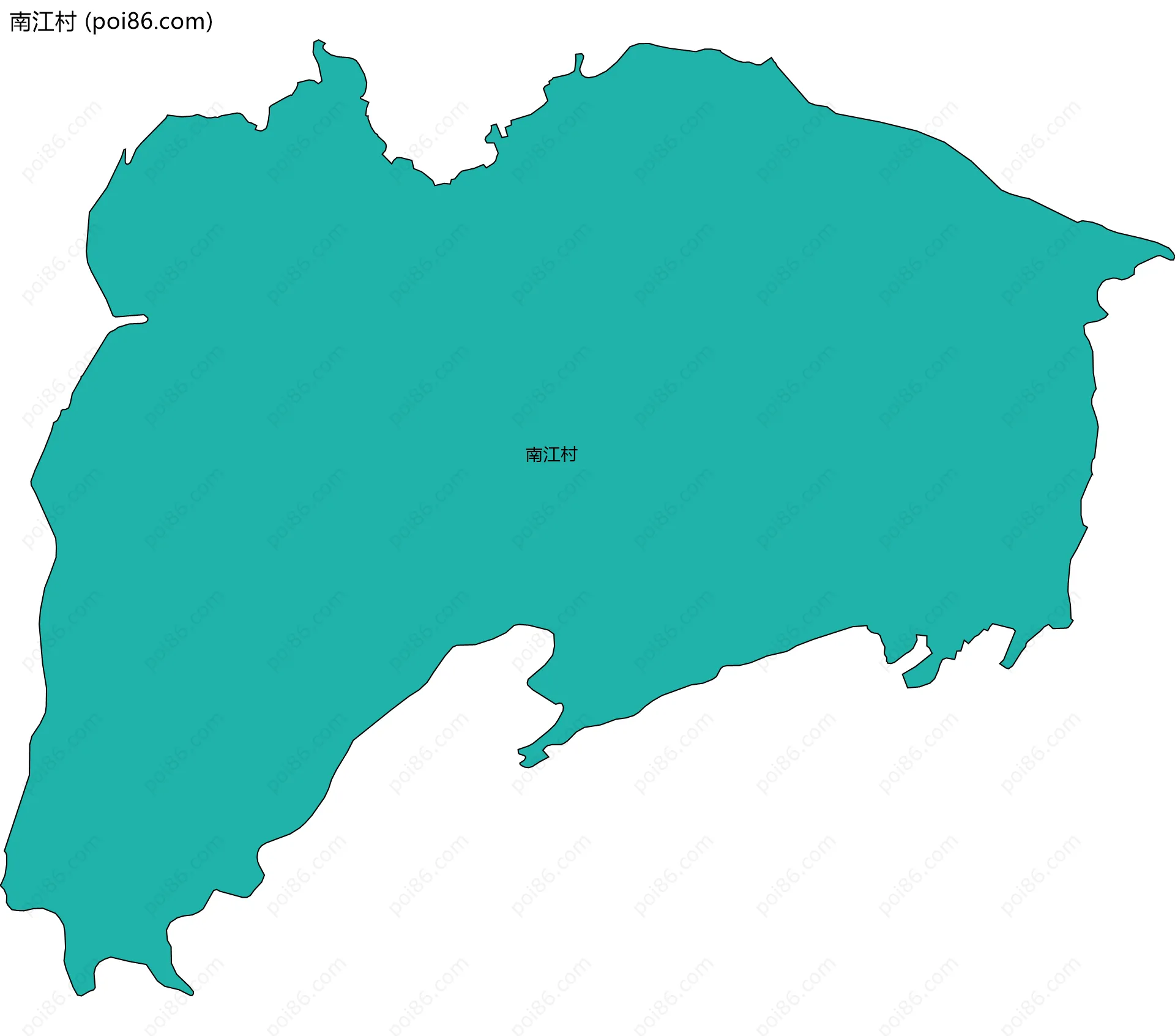 南江村边界地图