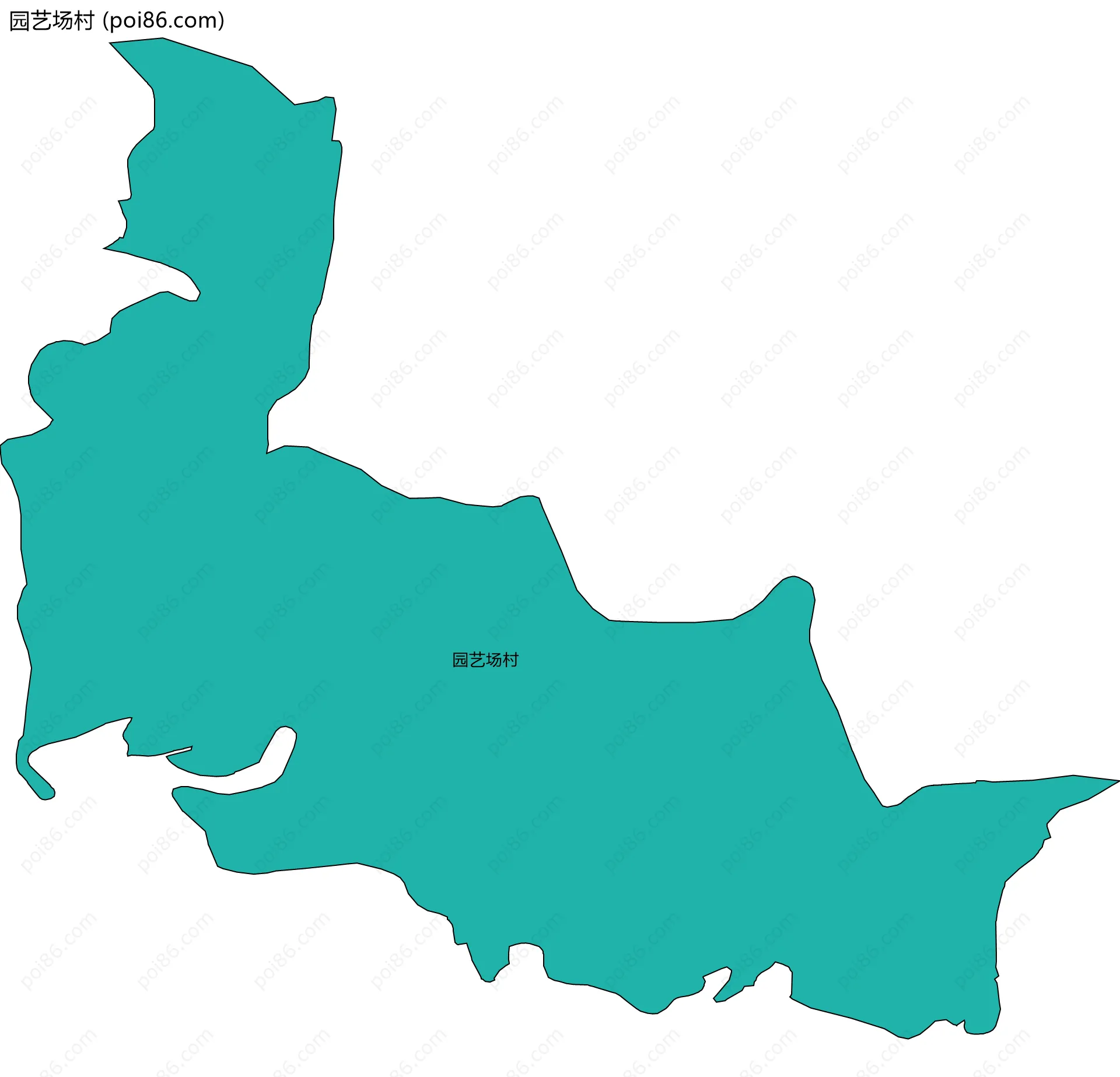 园艺场村边界地图