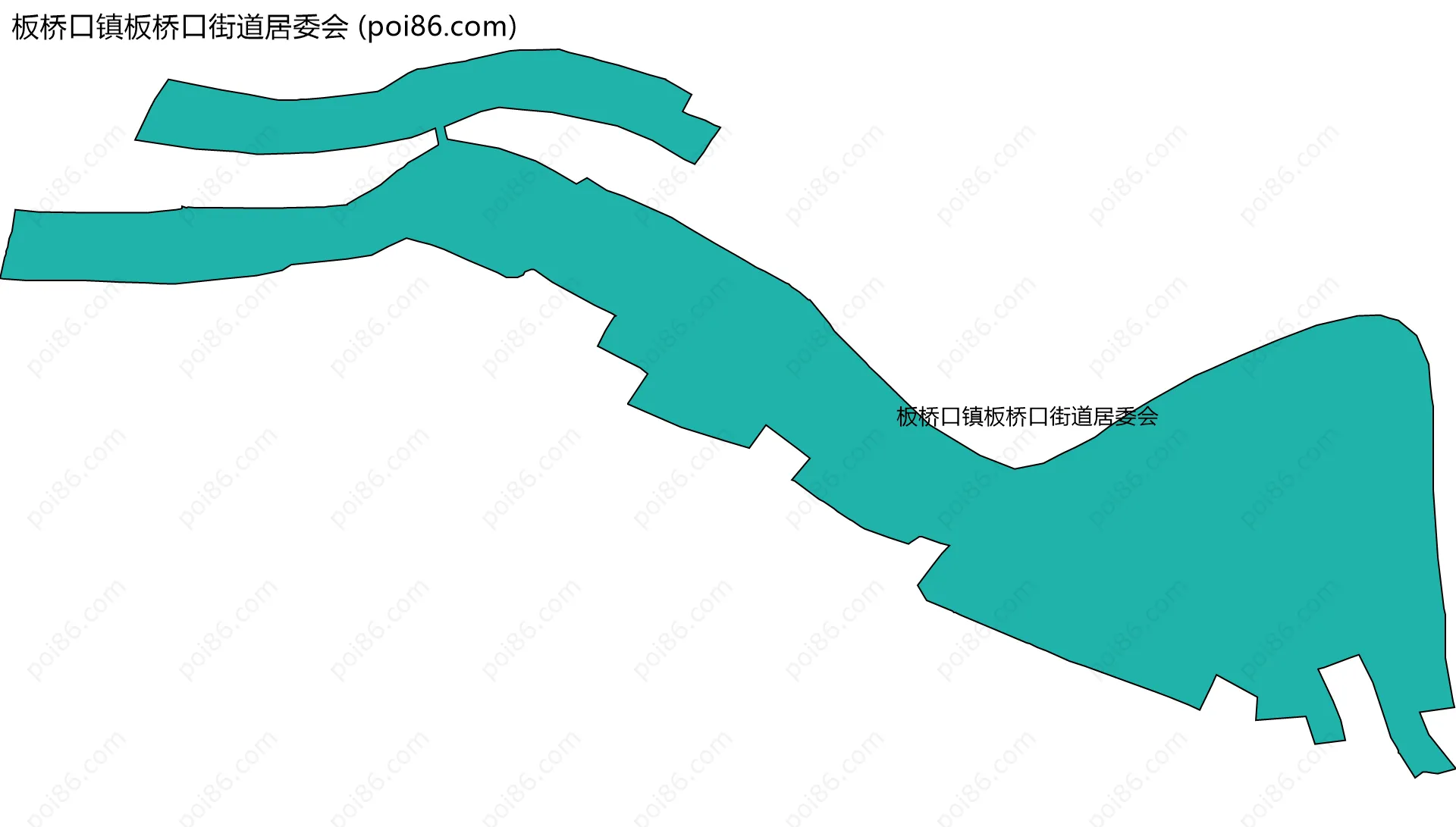 板桥口镇板桥口街道居委会边界地图