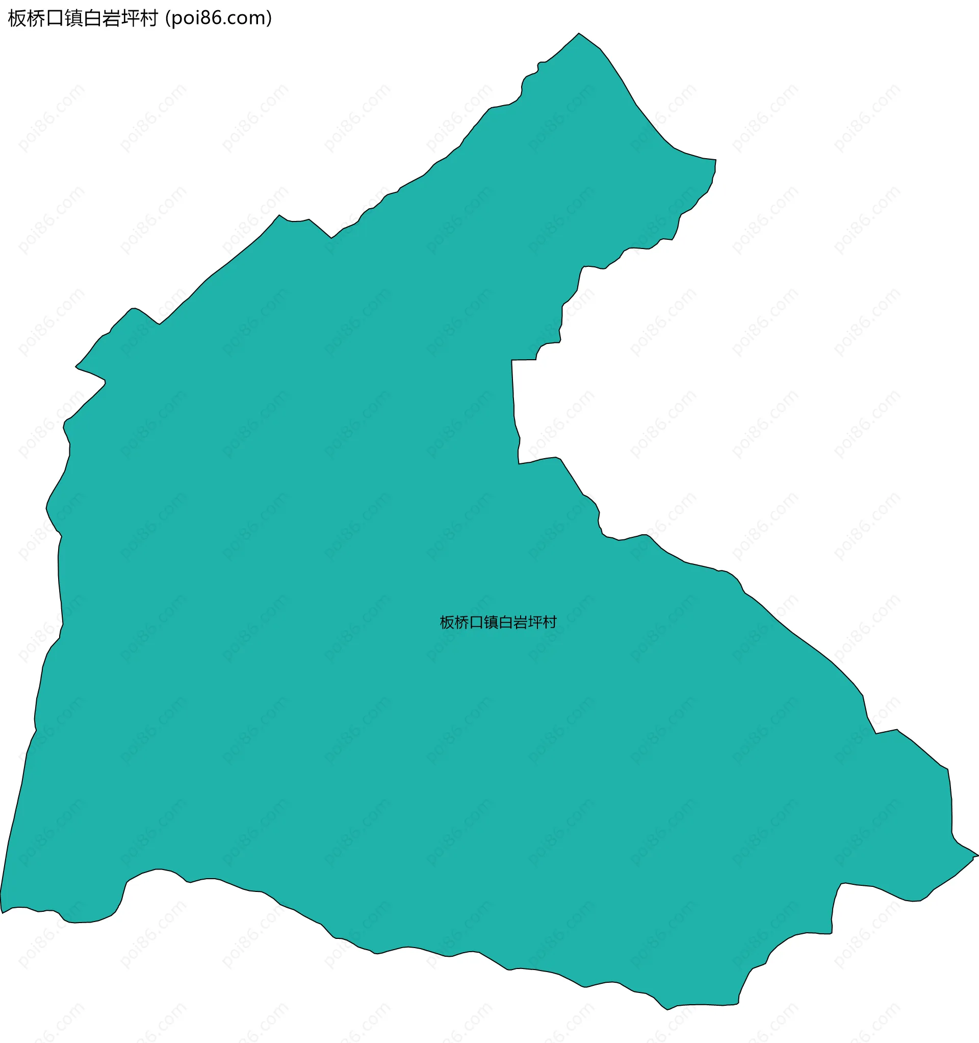 板桥口镇白岩坪村边界地图