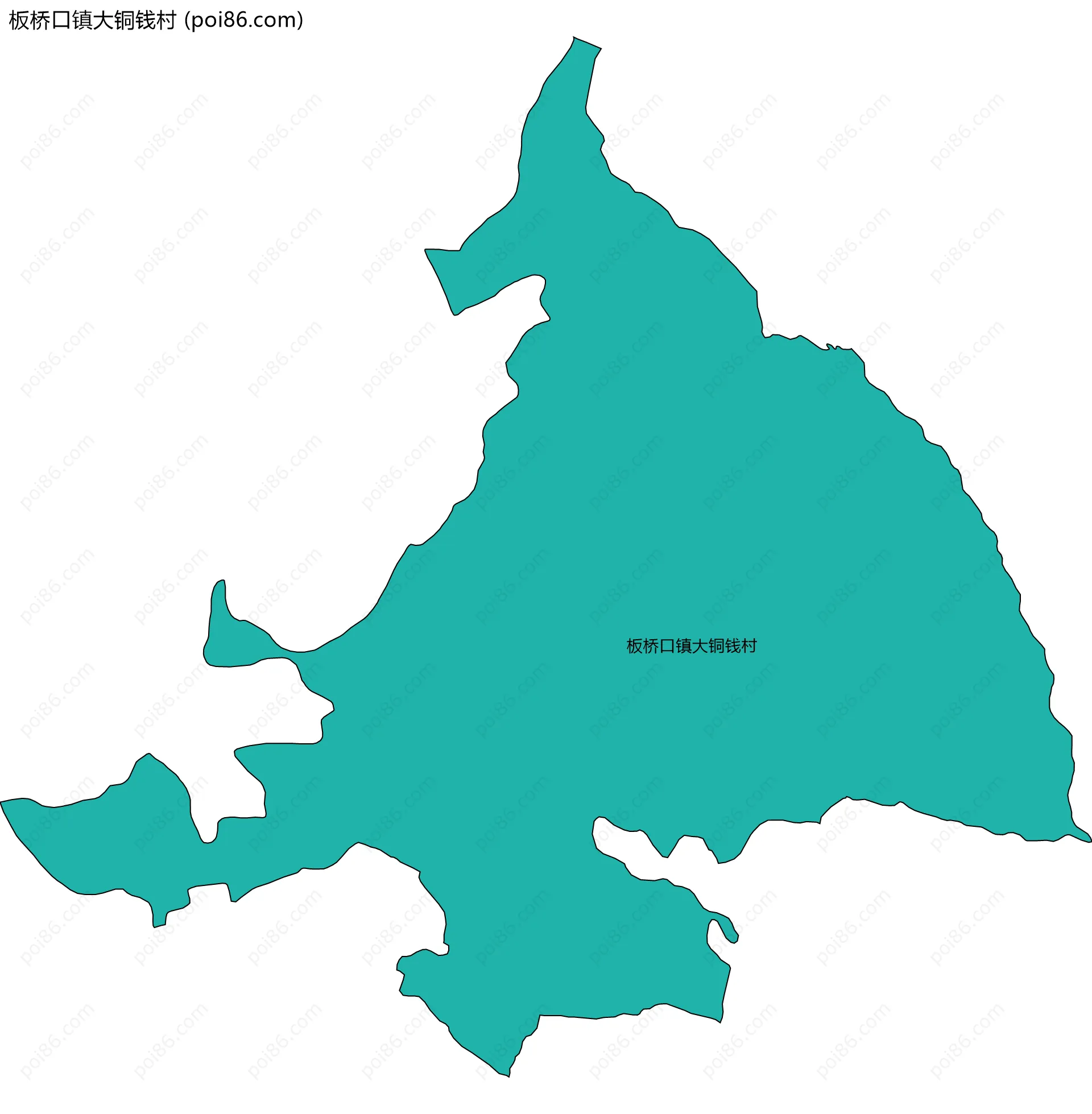 板桥口镇大铜钱村边界地图