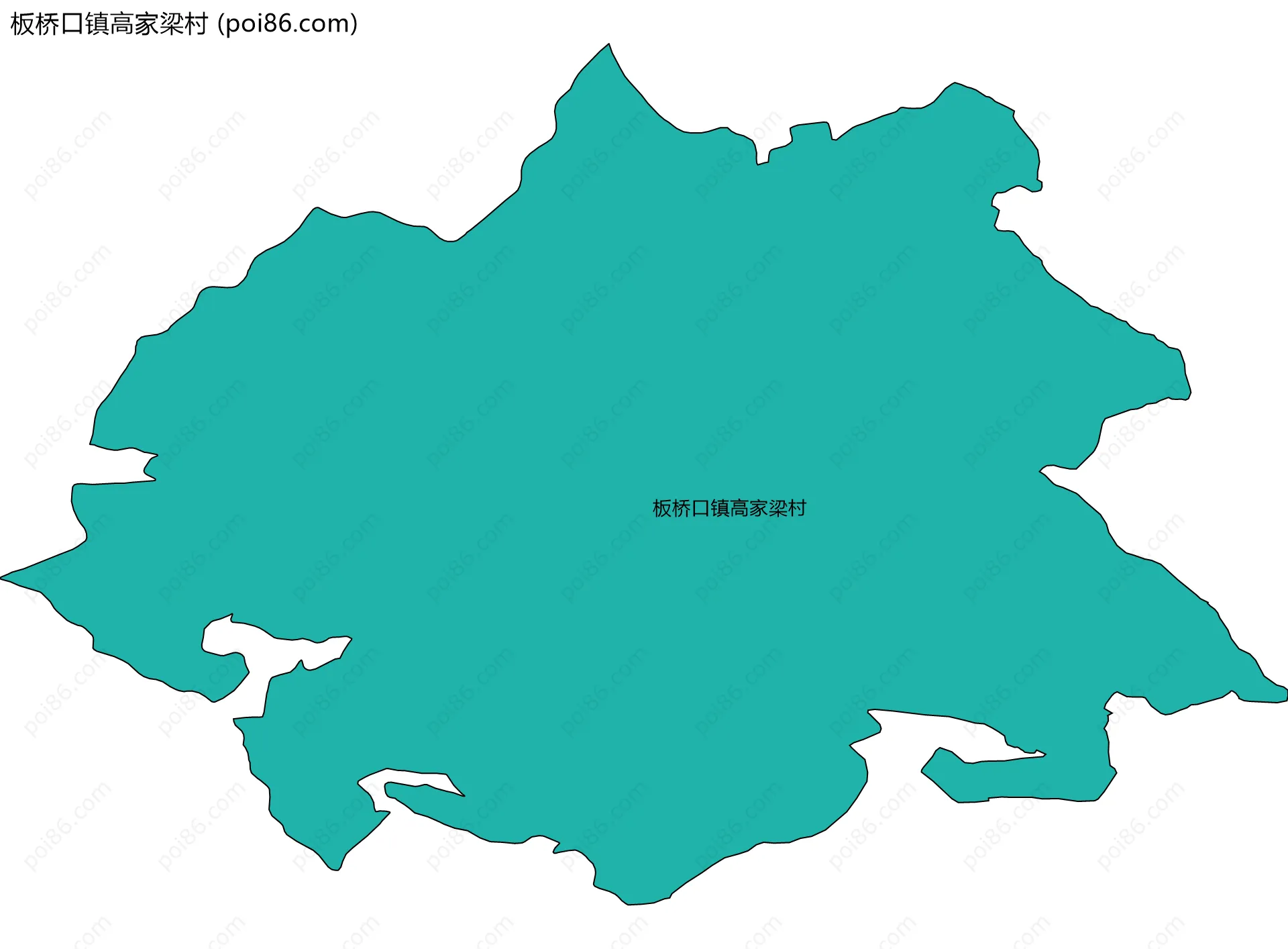 板桥口镇高家梁村边界地图