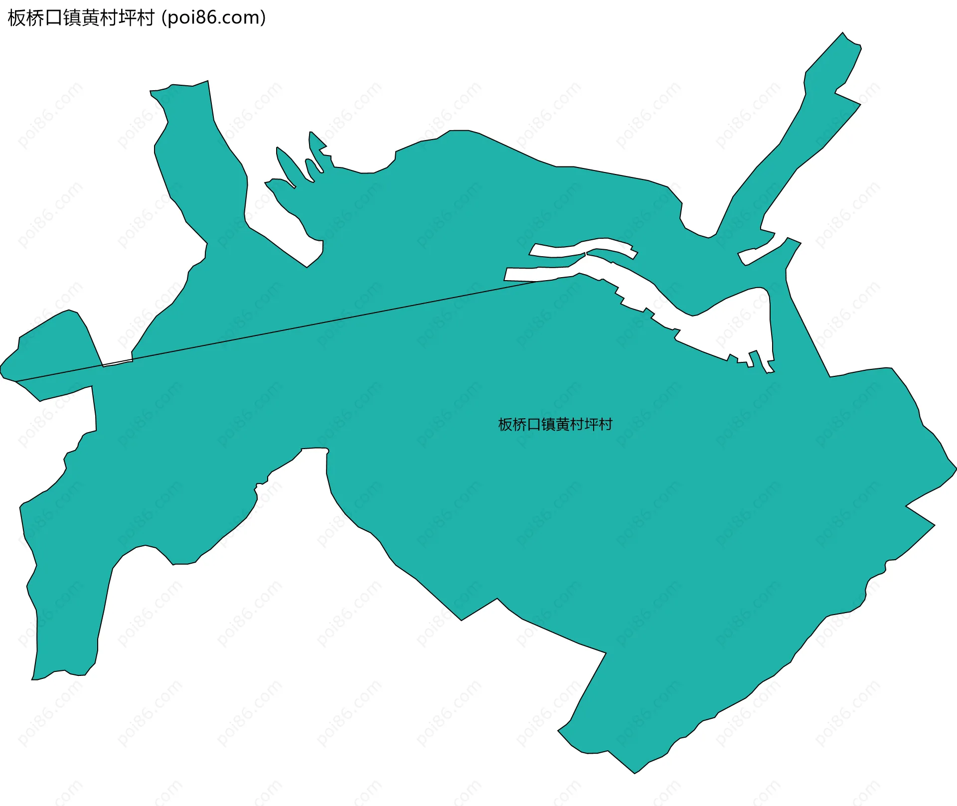 板桥口镇黄村坪村边界地图