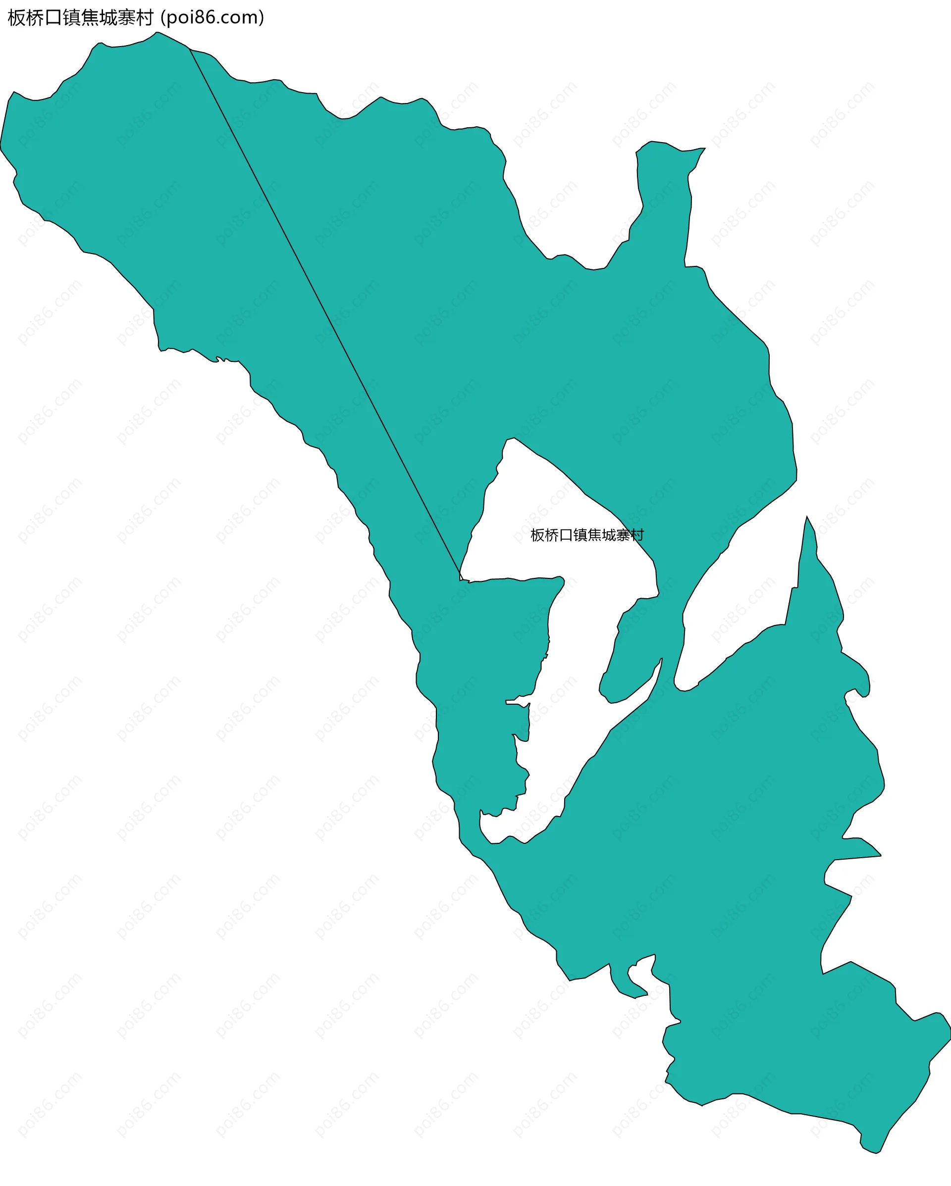 板桥口镇焦城寨村边界地图